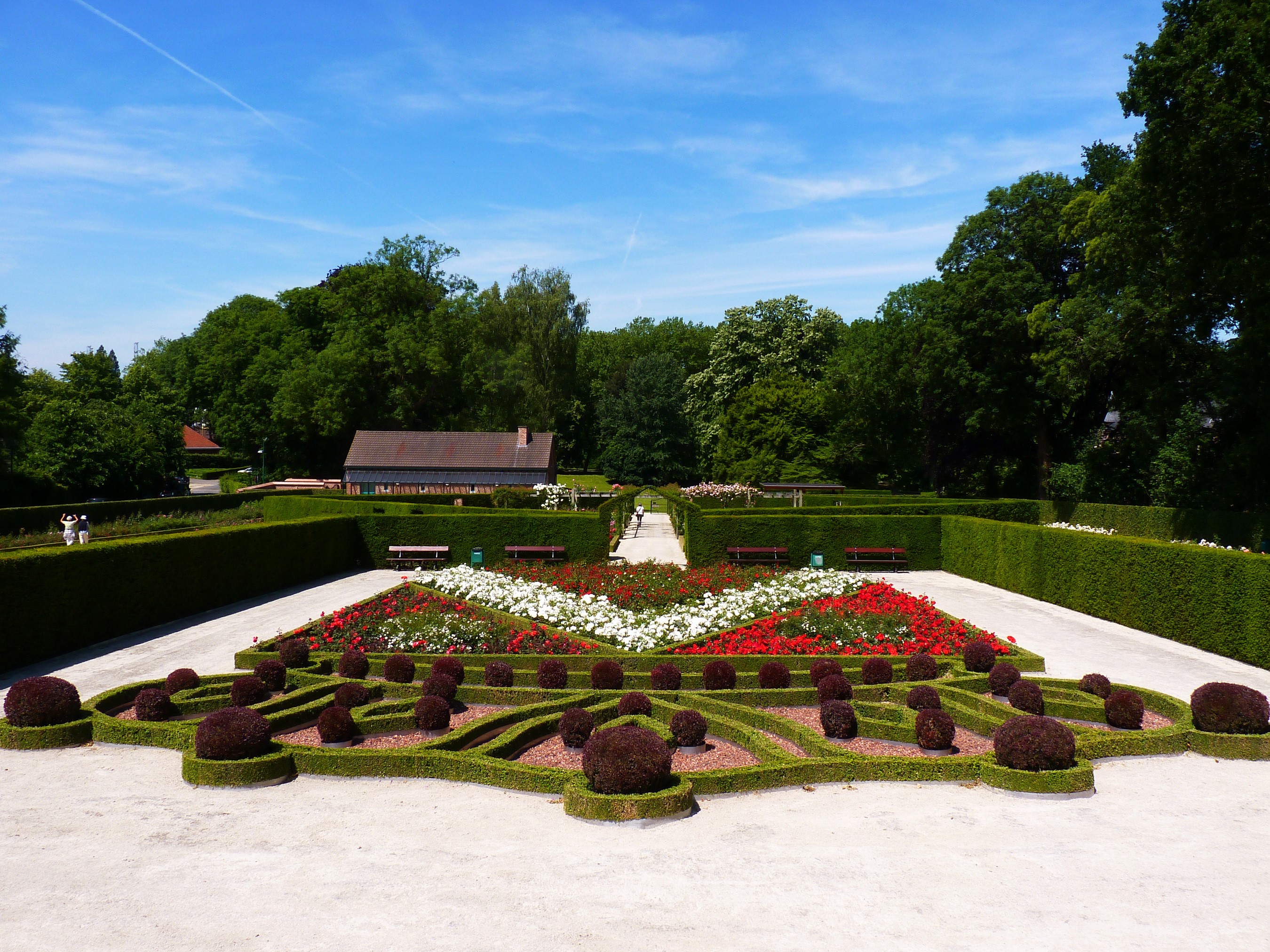 Roseraie Coloma Gardens in Belgium HD Wallpaper