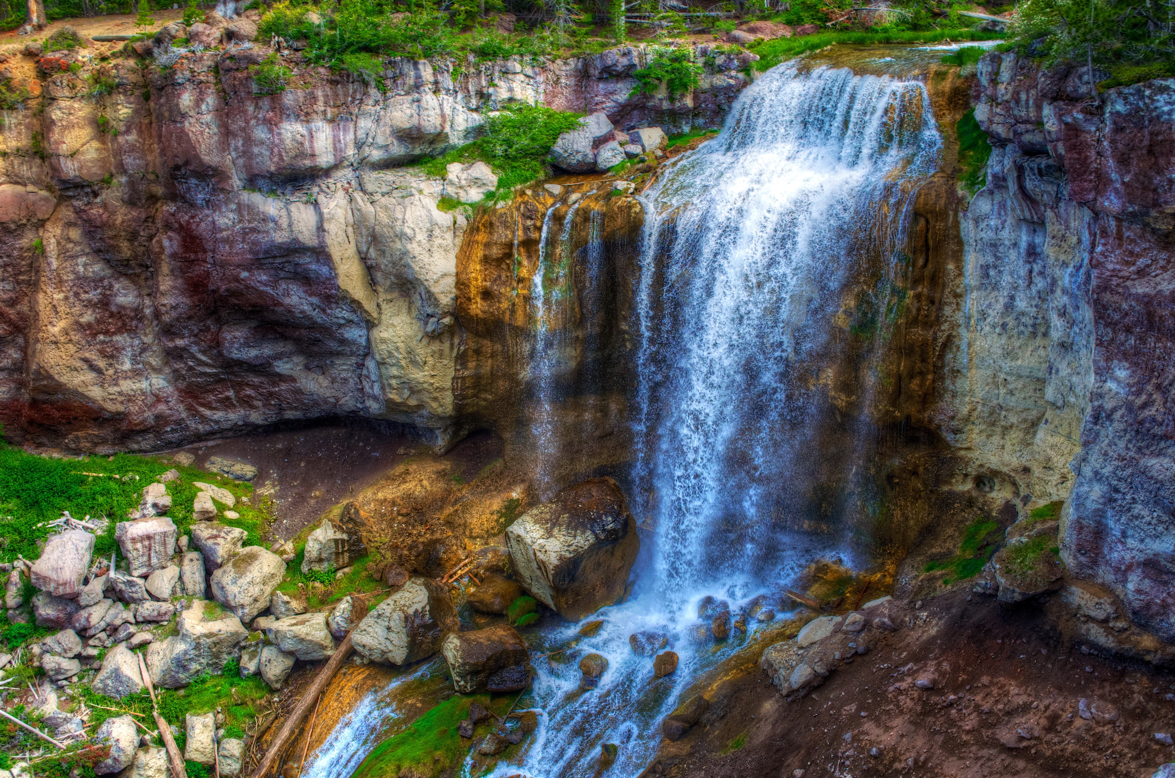Paulina Falls Oregon USA HDR HD Wallpaper