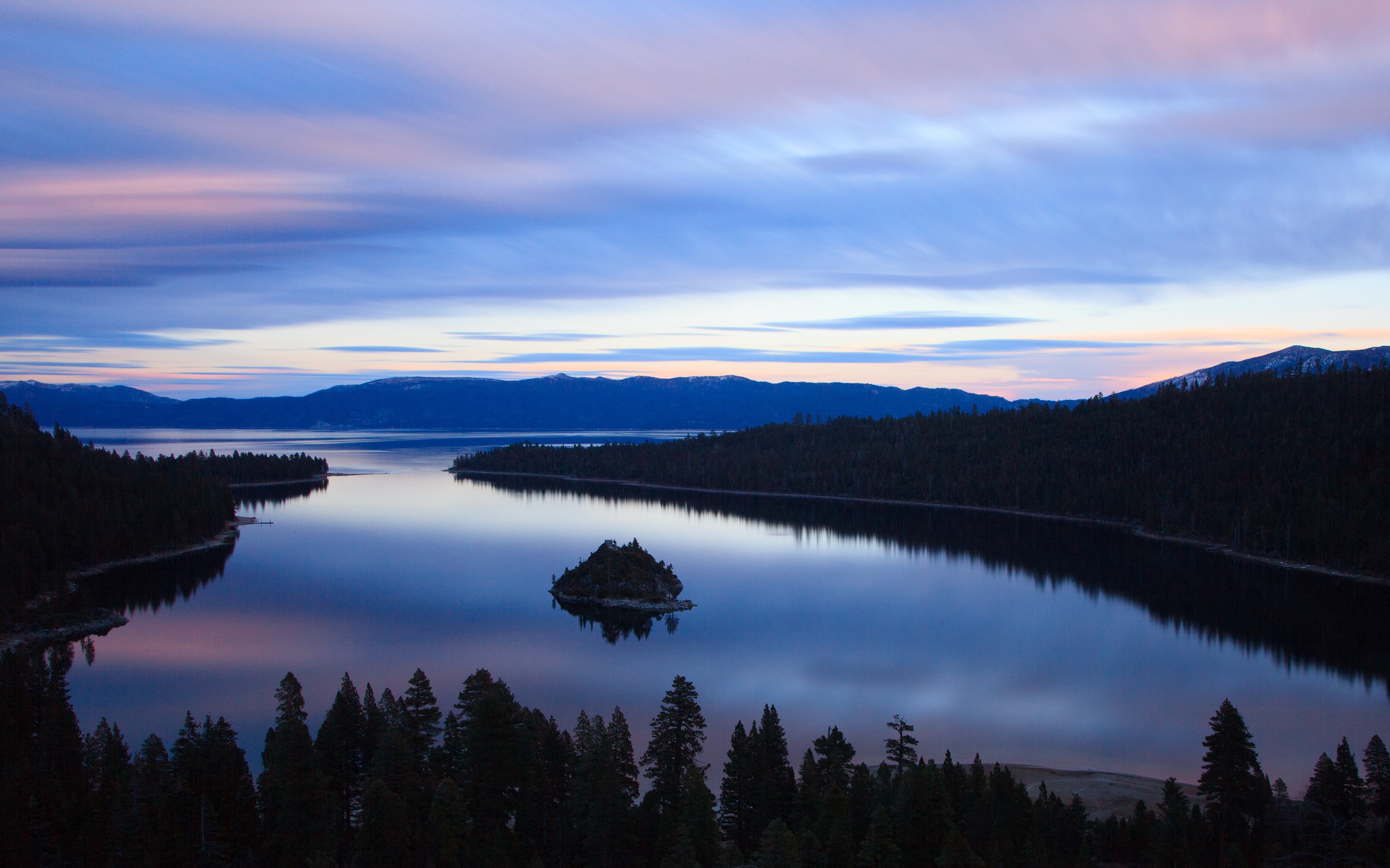 Emerald Bay Lake Tahoe at Dusk HD Wallpaper