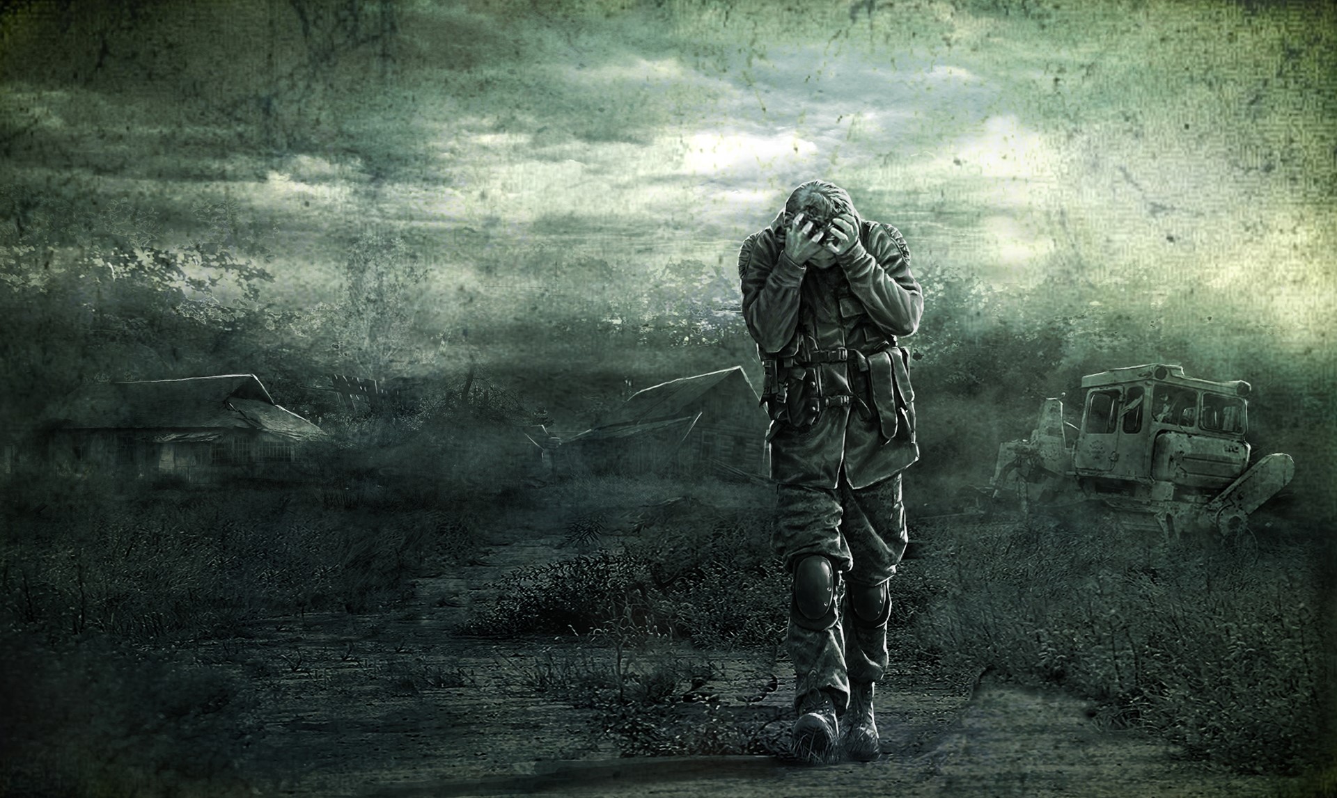 Soldier in a desolate landscape from S.T.A.L.K.E.R. Call of Pripyat HD Wallpaper