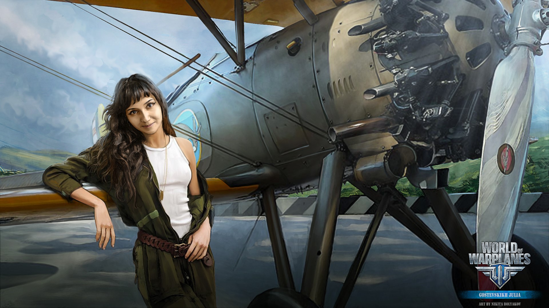 Julia Gostevskikh from World of Warplanes HD Wallpaper