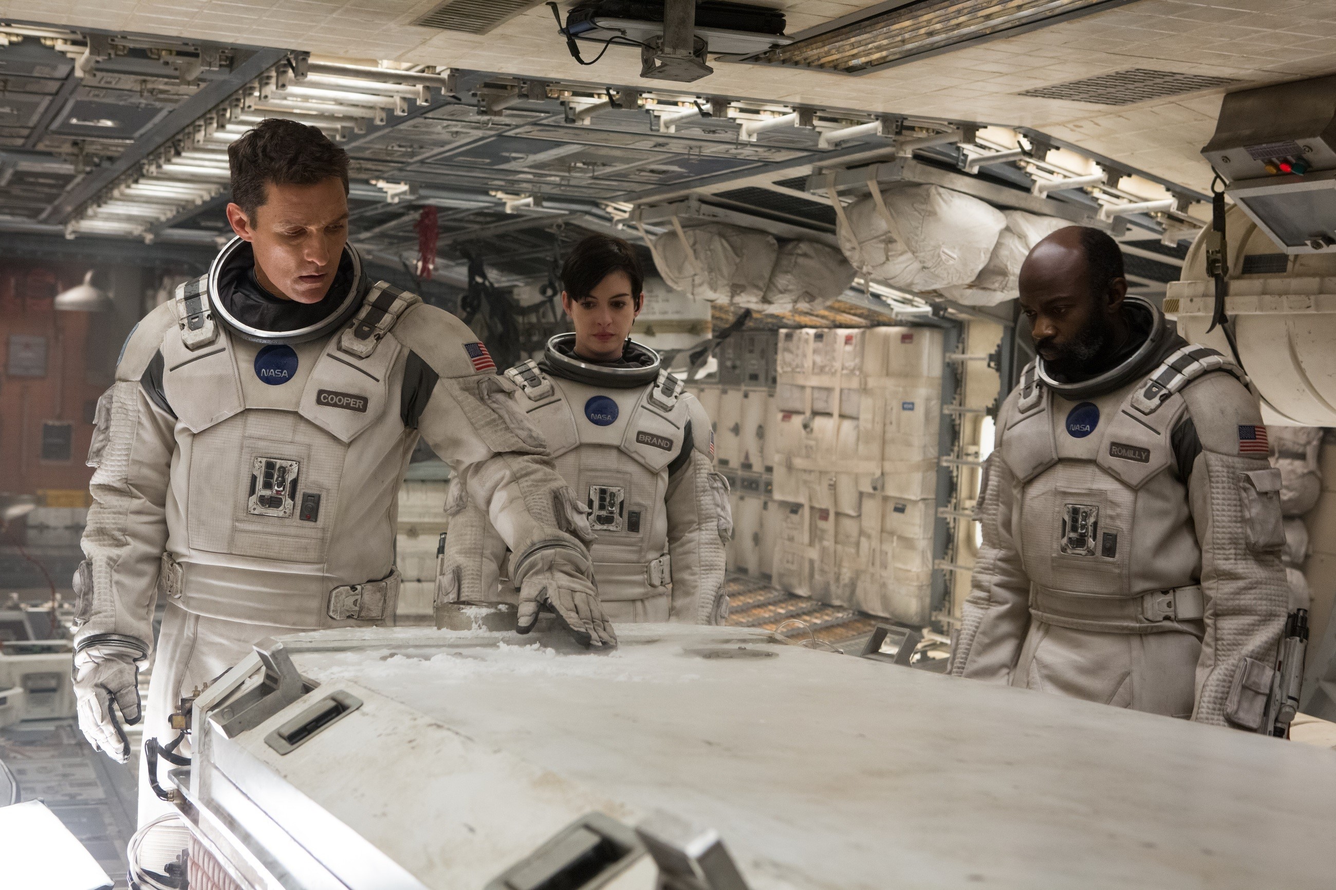 Astronauts Cooper, Brand, and Scalli in Interstellar HD Wallpaper