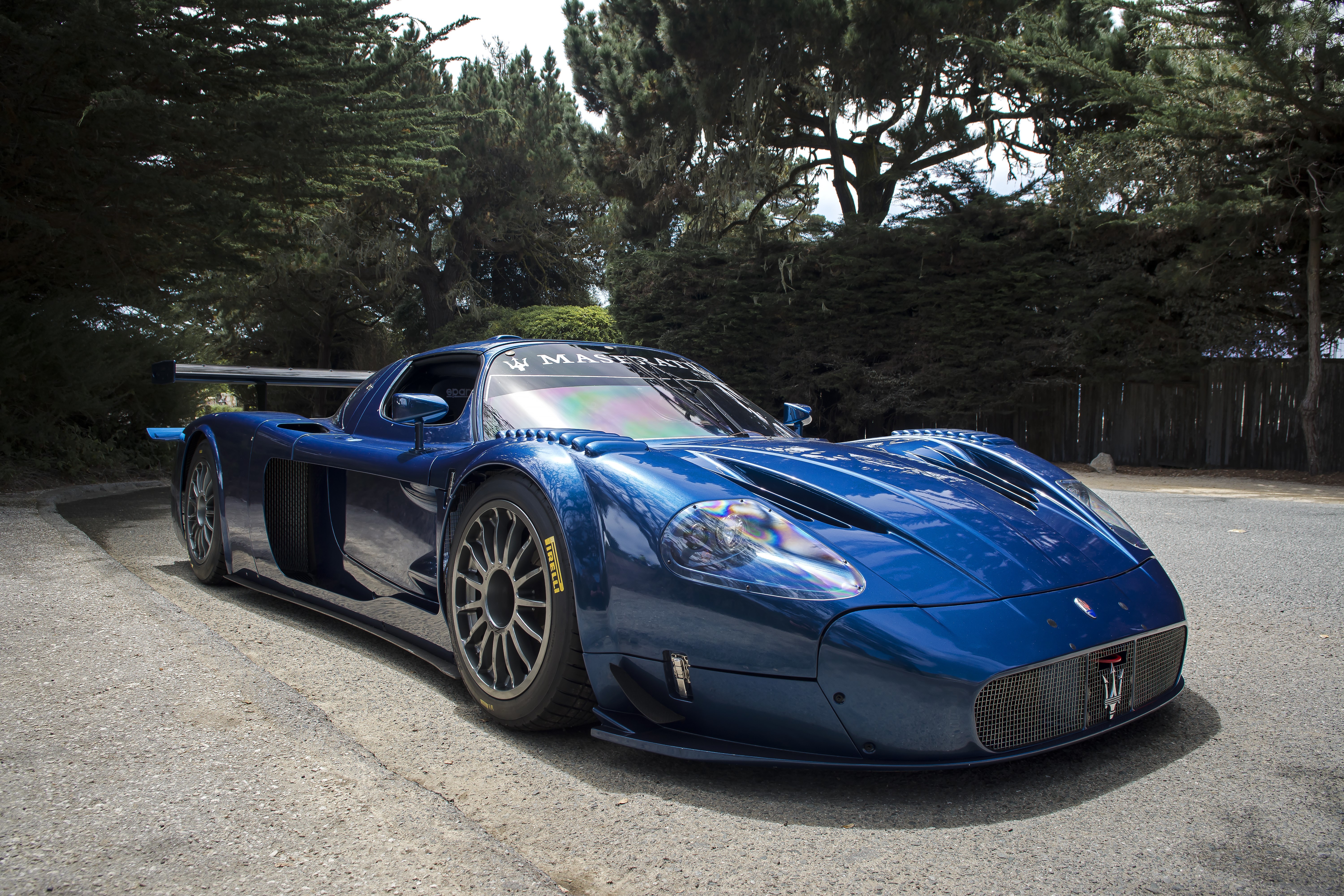 Blue Maserati MC12 Race Car HD Wallpaper