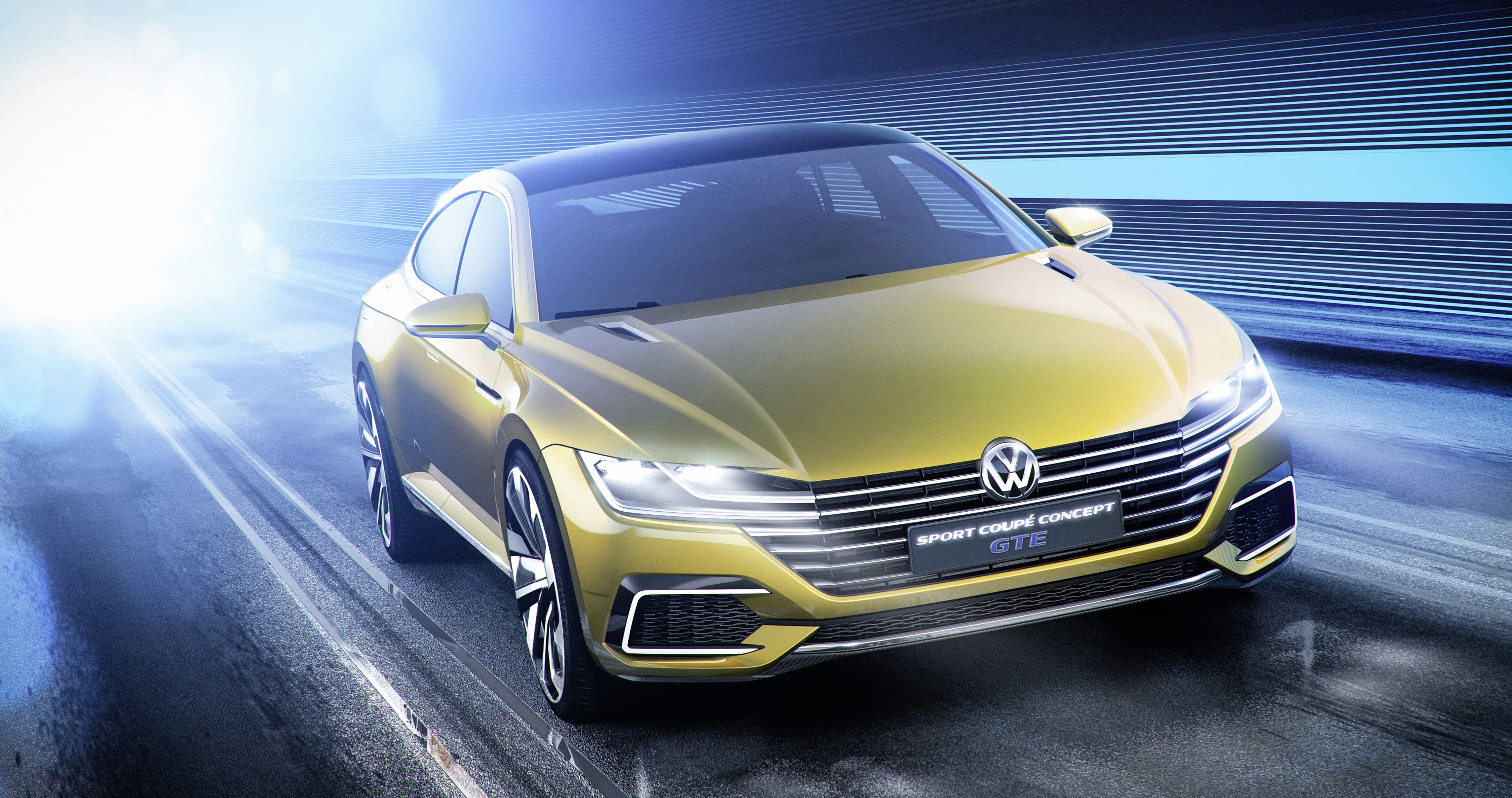 4K 2015 Volkswagen Sport Coupe Concept GTE Front HD Wallpaper