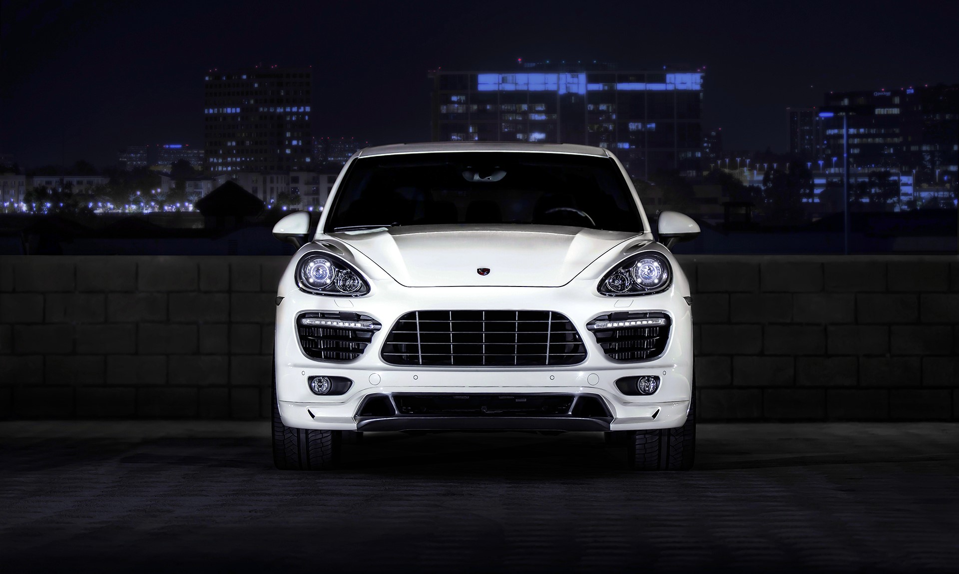 White Porsche Cayenne V-CT Edition Front View HD Wallpaper