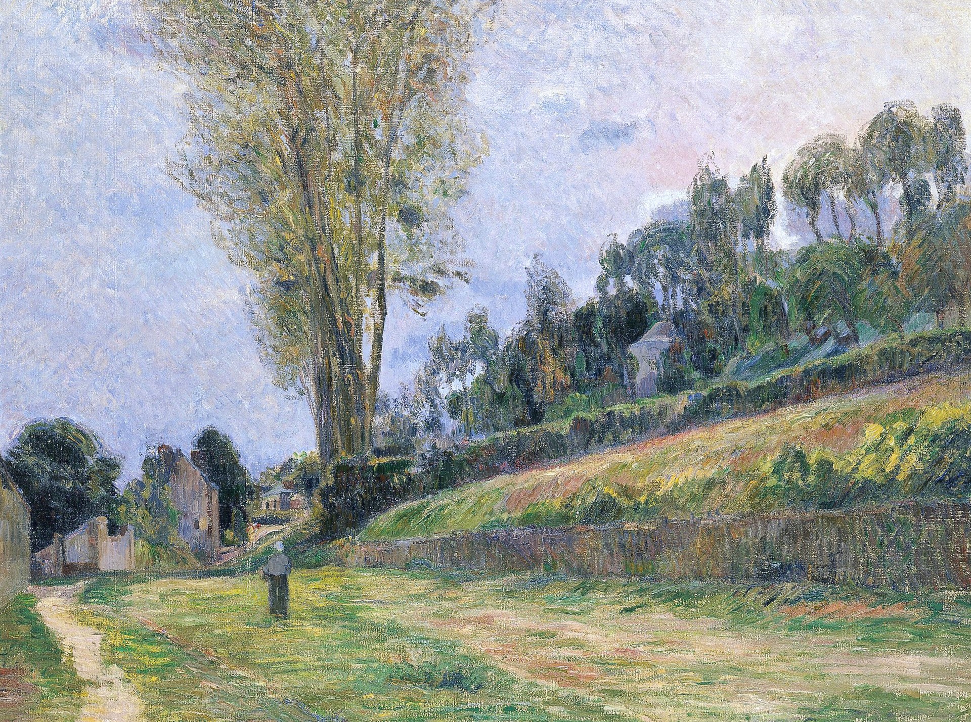 Street in Rouen by Paul Gauguin HD Wallpaper