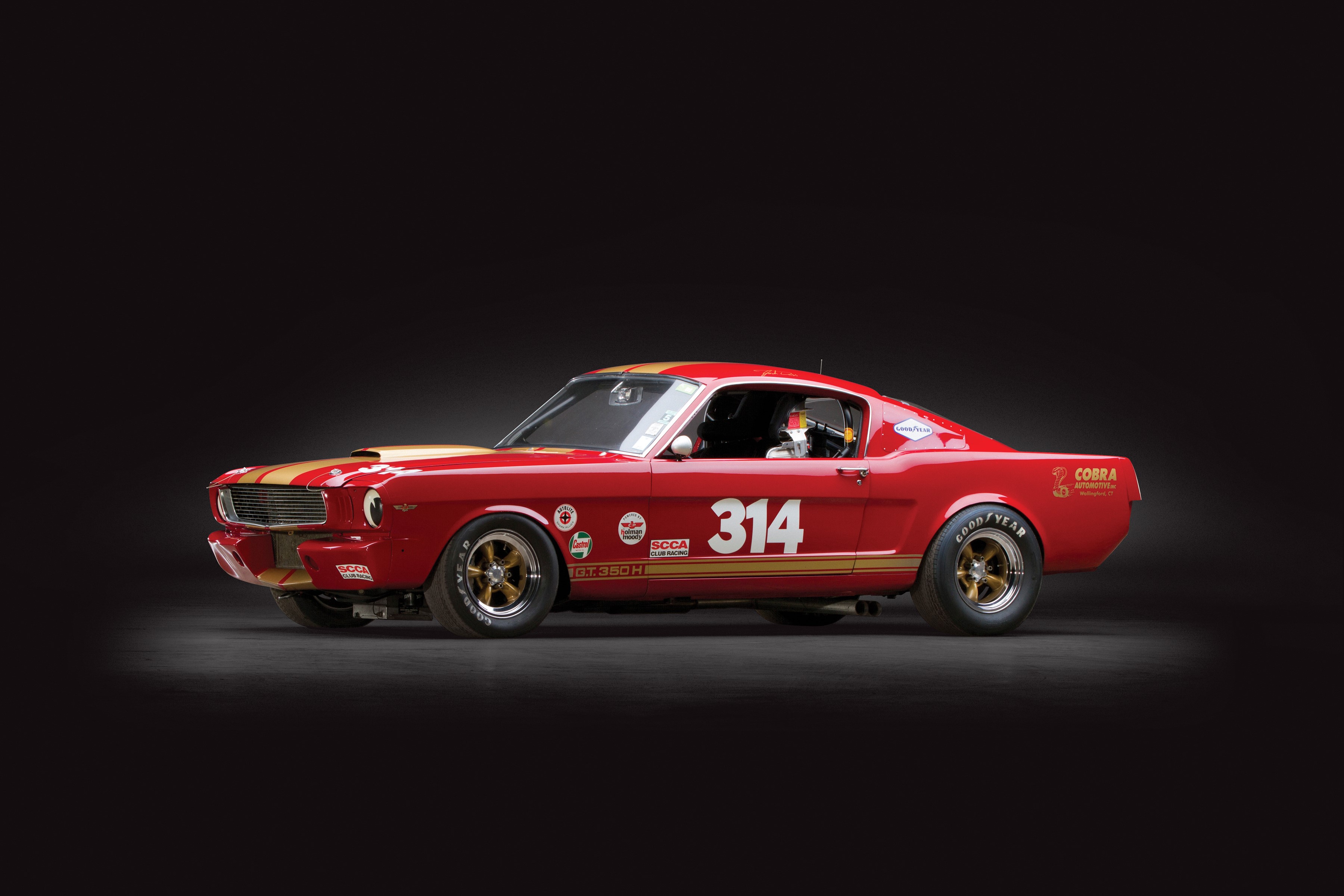 Red Ford Mustang Shelby GT350H Race Car HD Wallpaper