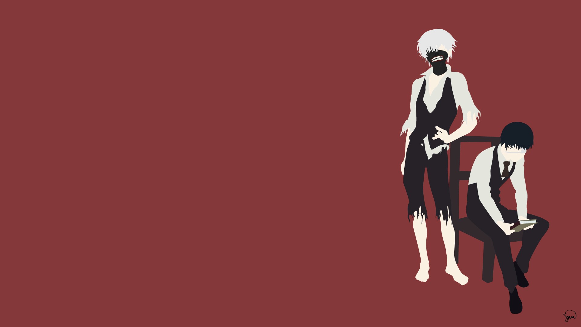 Kaneki Ken and another character from Tokyo Ghoul HD Wallpaper
