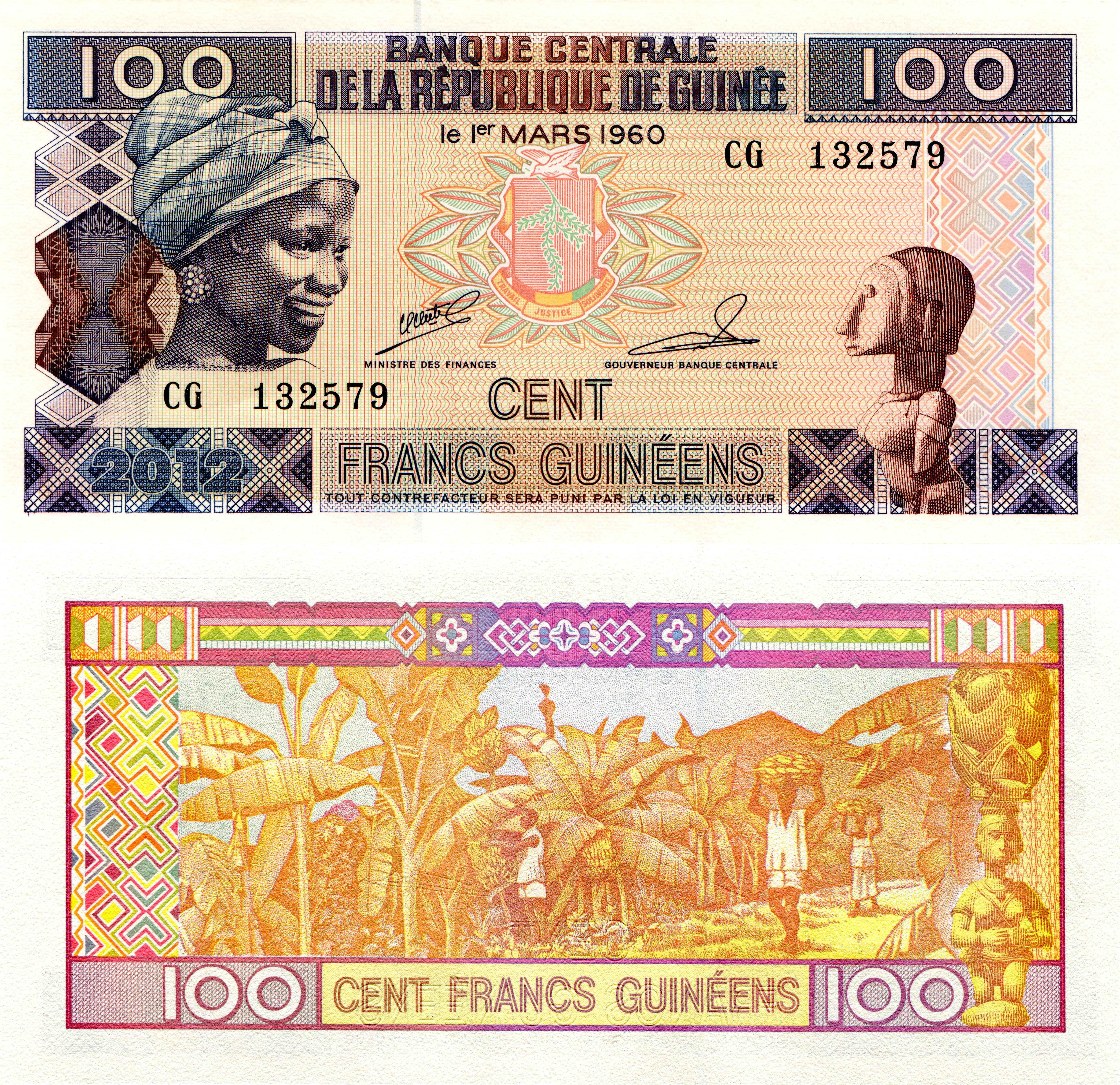 100 Francs Guinea Banknote HD Wallpaper