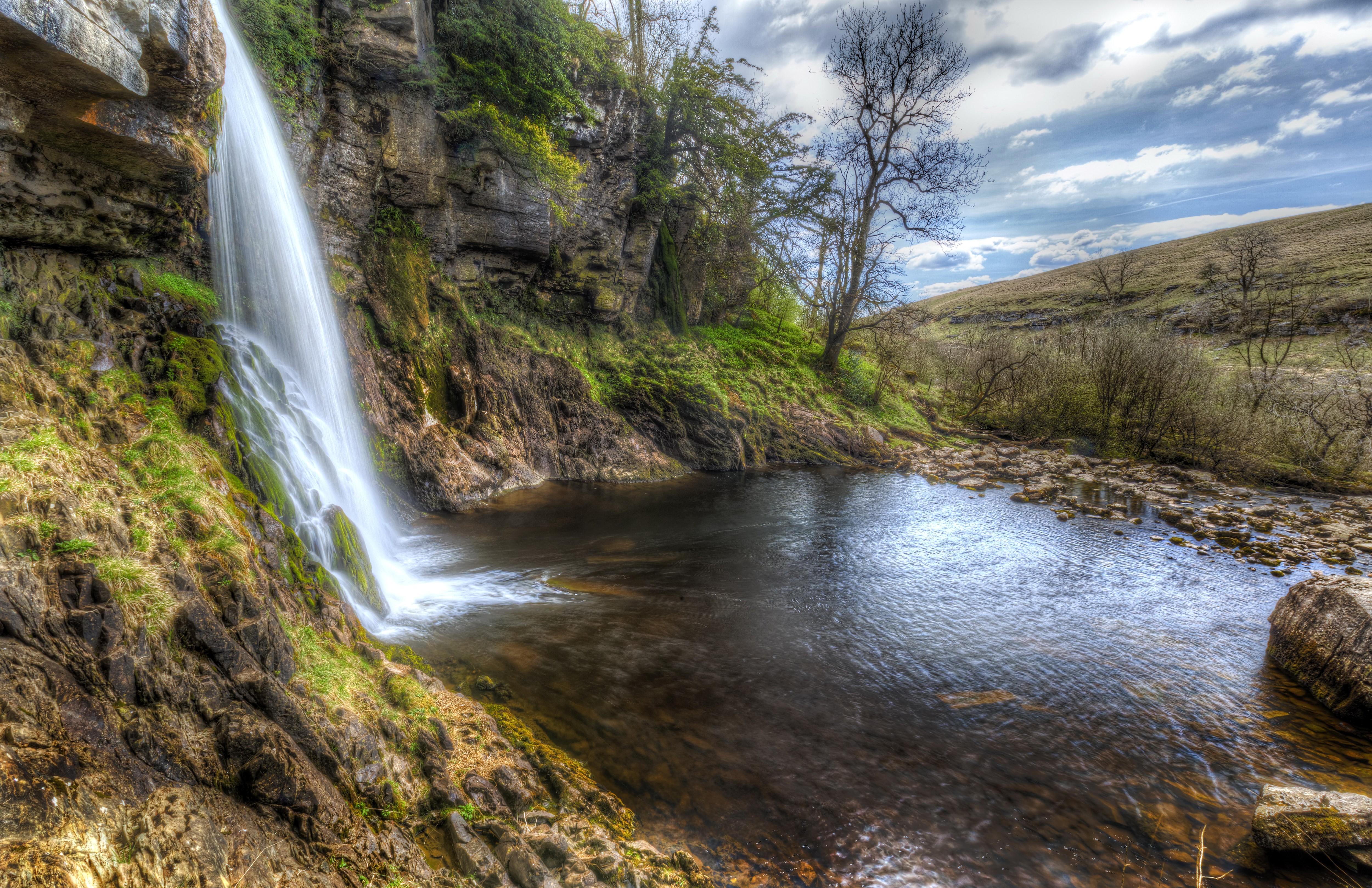 Thorton Force Waterfall in the United Kingdom HD Wallpaper