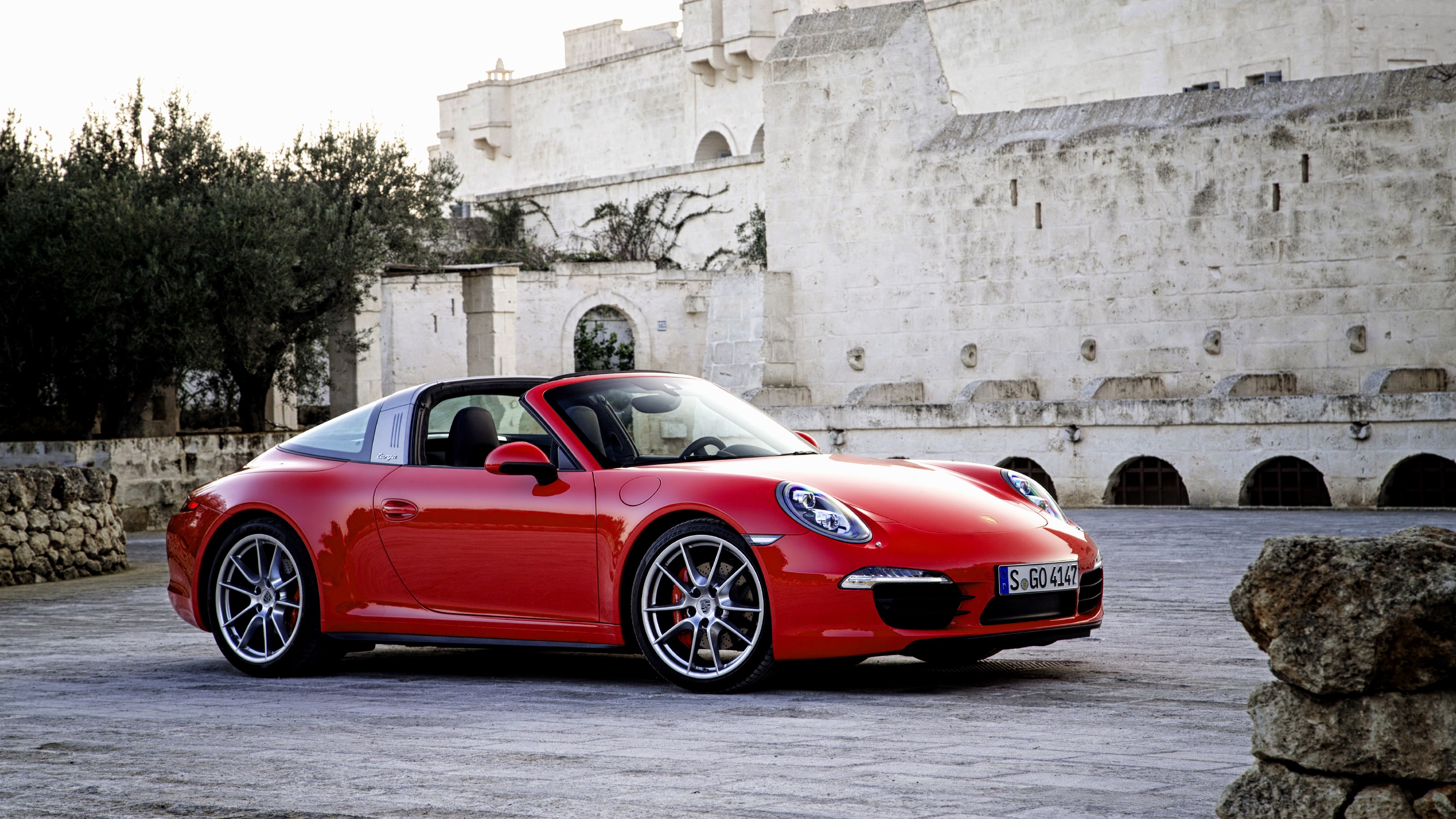 Red Porsche 911 Targa 4 HD Wallpaper