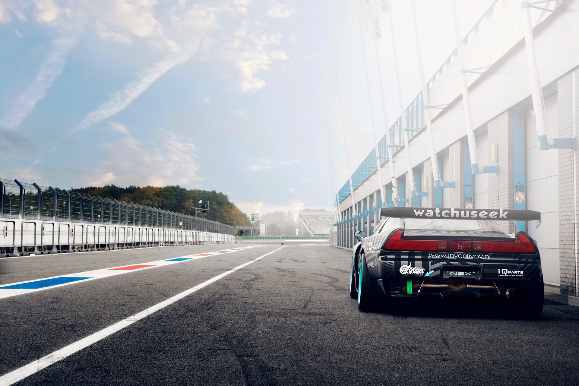 Honda NSX Time Attack Racecar on Race Track HD Wallpaper