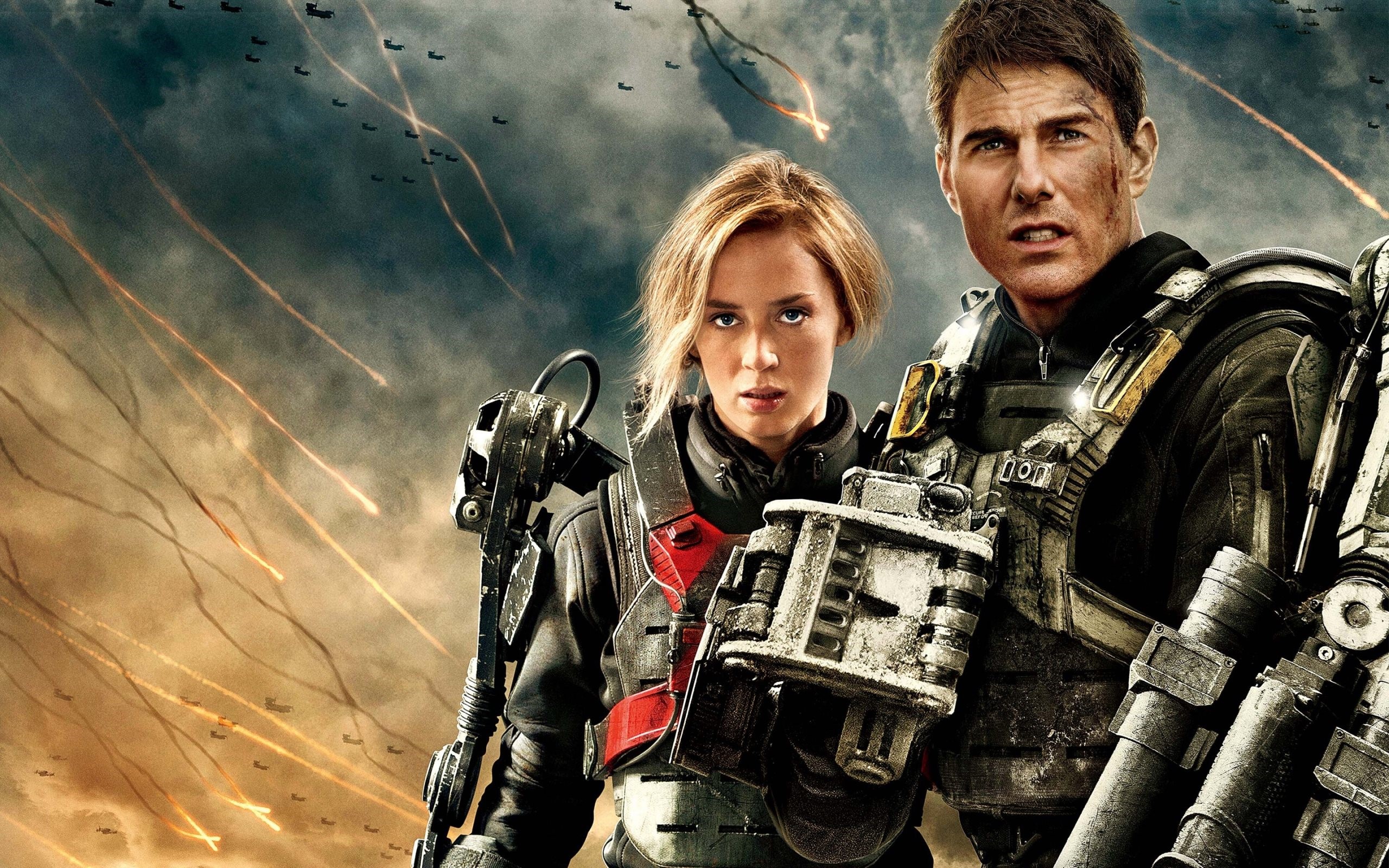 Edge of Tomorrow: Tom Cruise and Emily Blunt HD Wallpaper