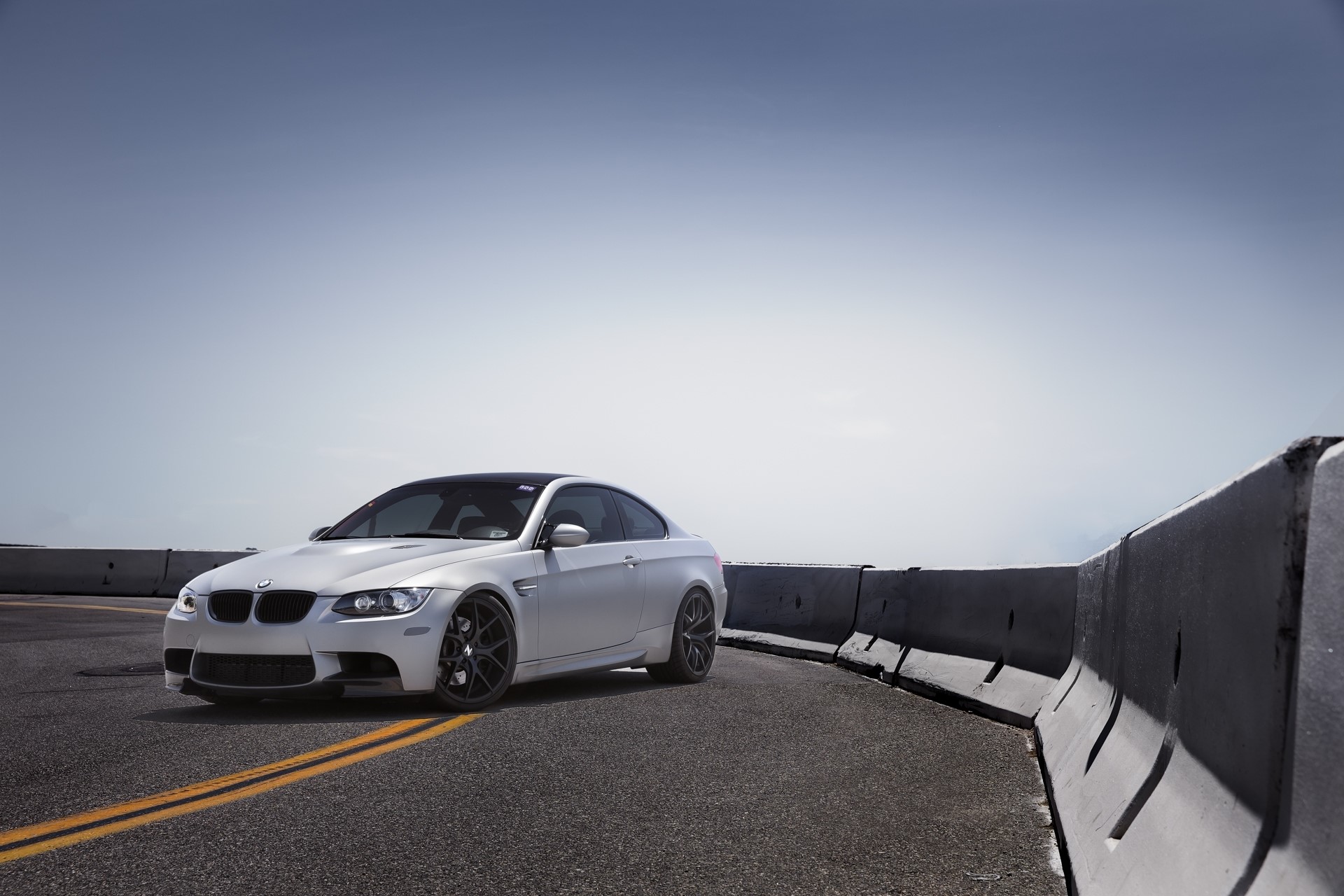 White BMW M3 E92 on a Road HD Wallpaper
