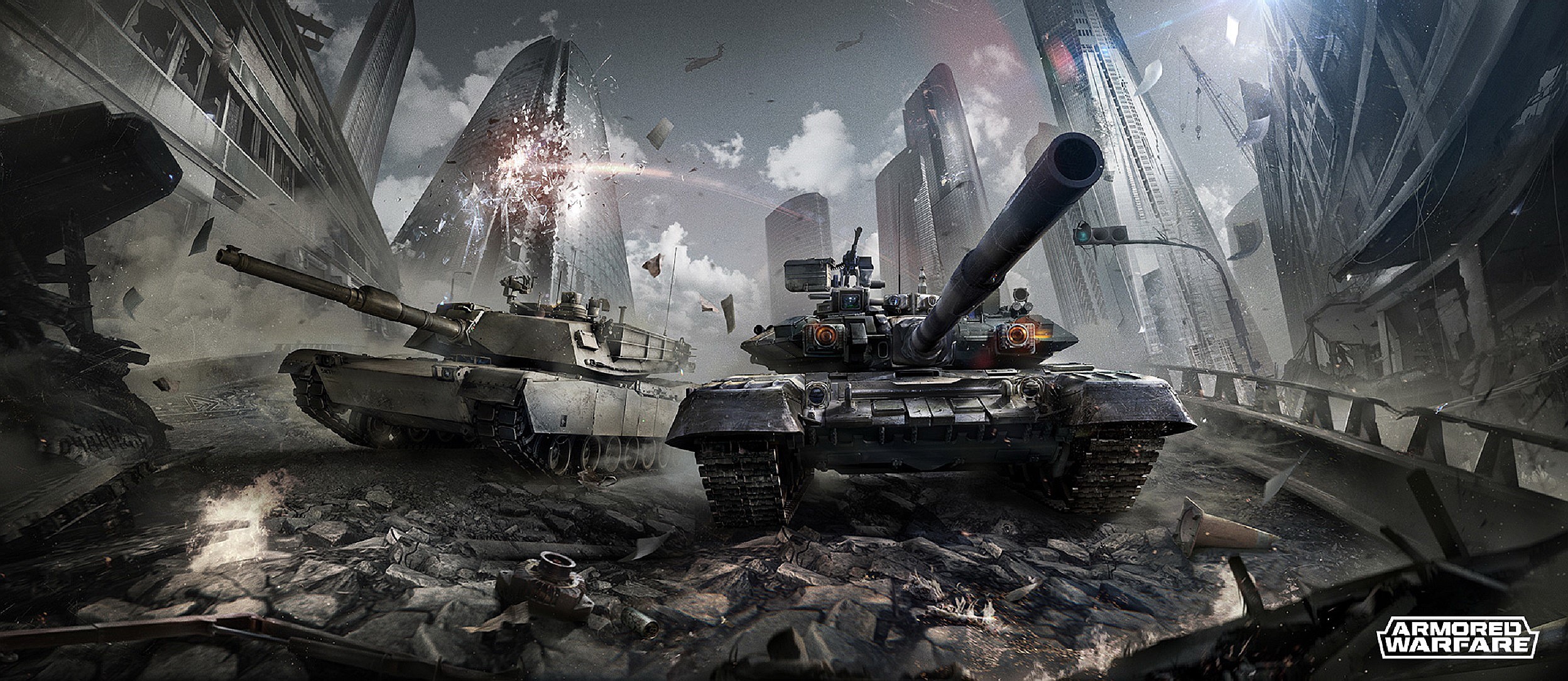Tanks in a destroyed city, Armored Warfare HD Wallpaper