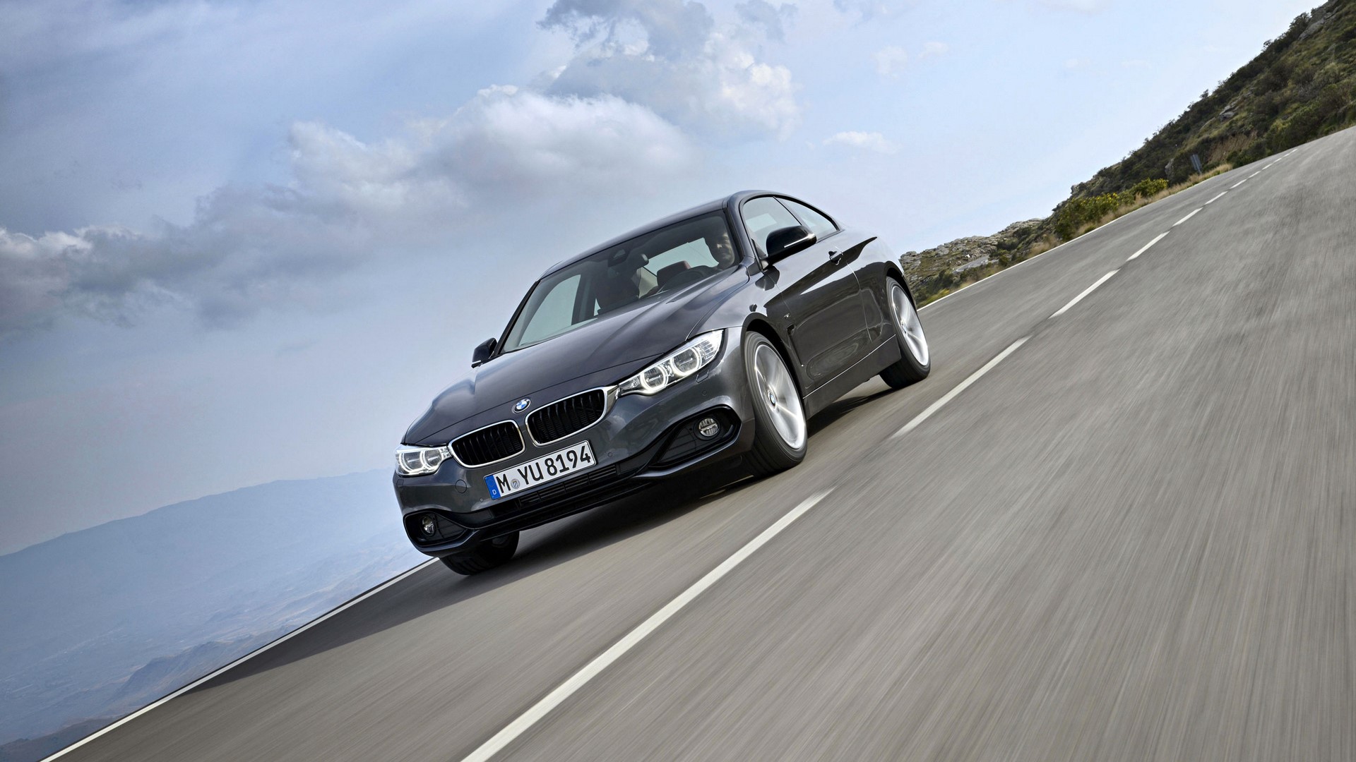 BMW 4 Series Coupe on a Road HD Wallpaper