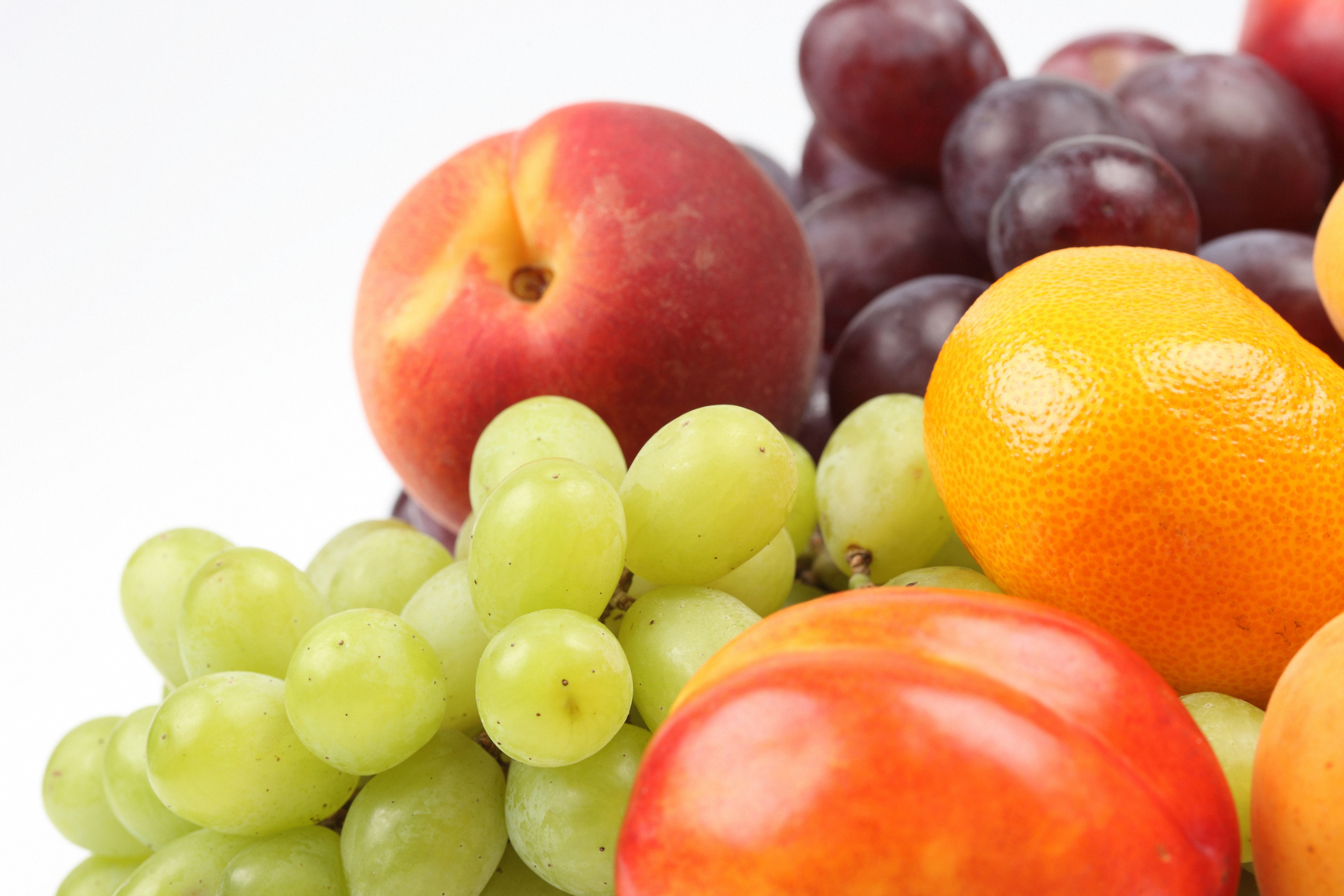 Grapes, Peaches, and Mandarin Orange HD Wallpaper