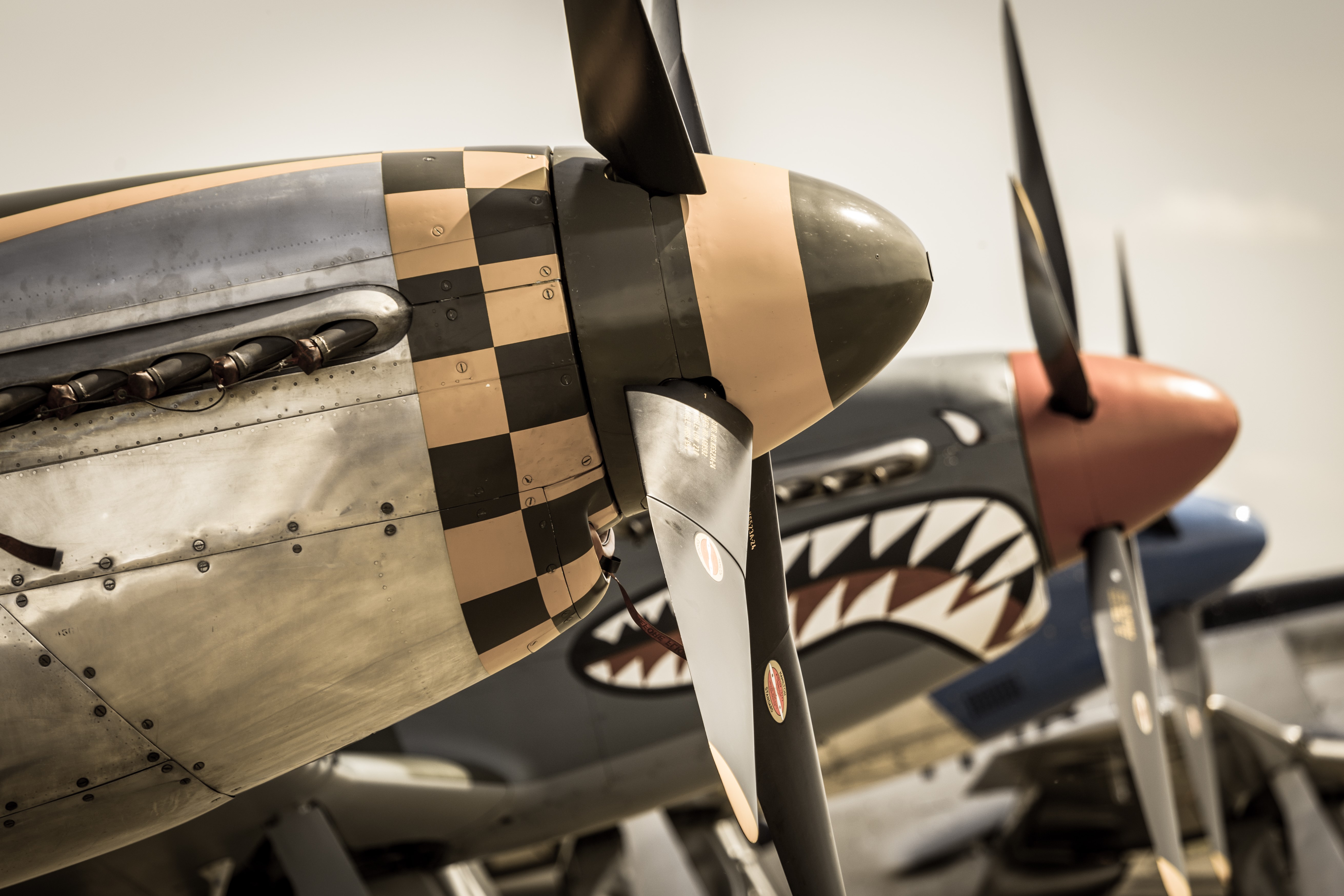 Fighter Airplanes with Shark Mouth Paint HD Wallpaper