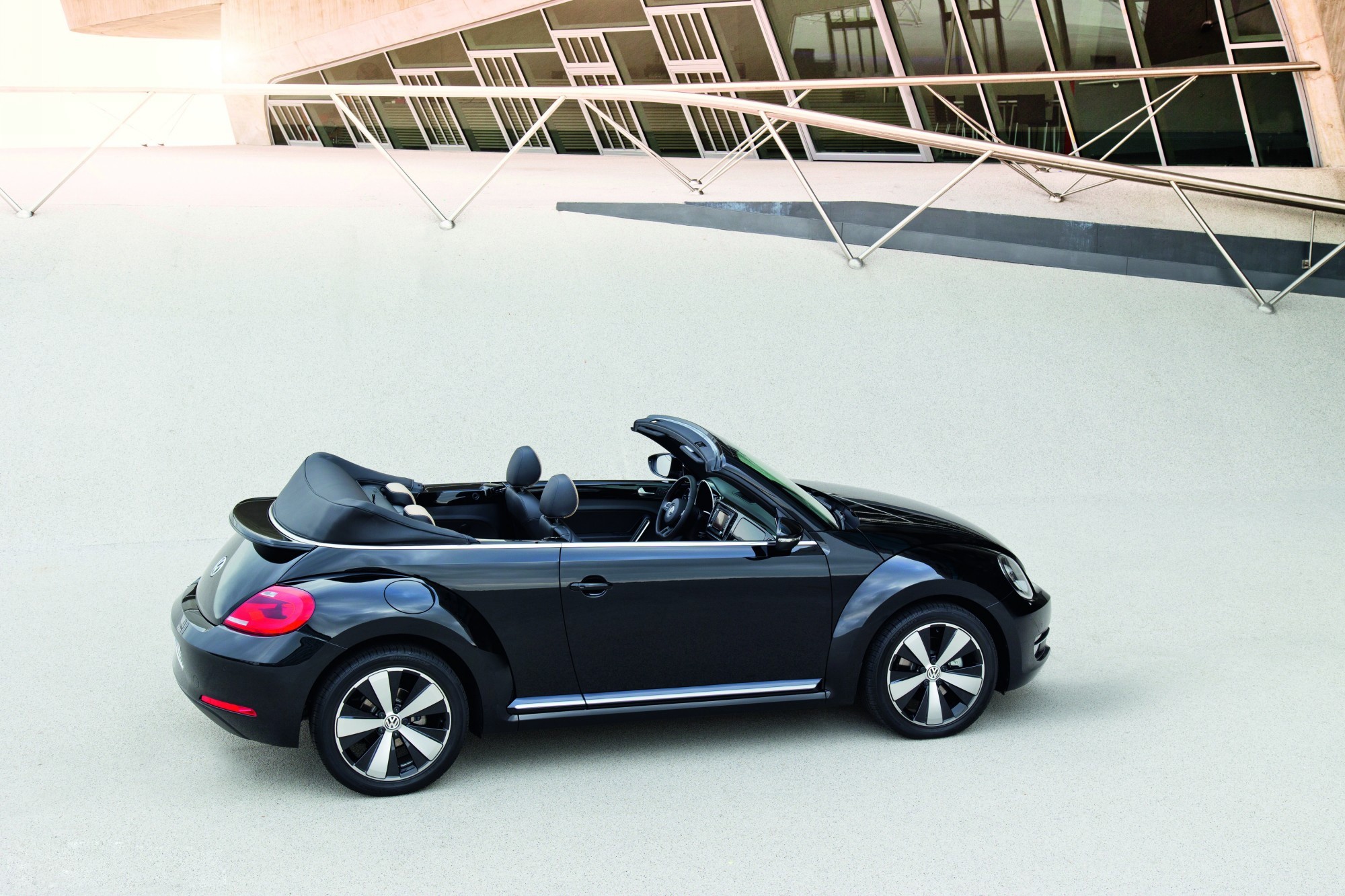 Black 2013 Volkswagen Beetle Convertible Exclusive HD Wallpaper