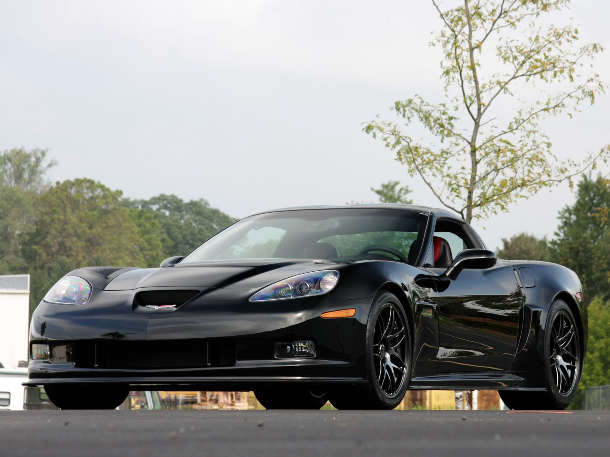 Black Chevrolet Corvette HD Wallpaper