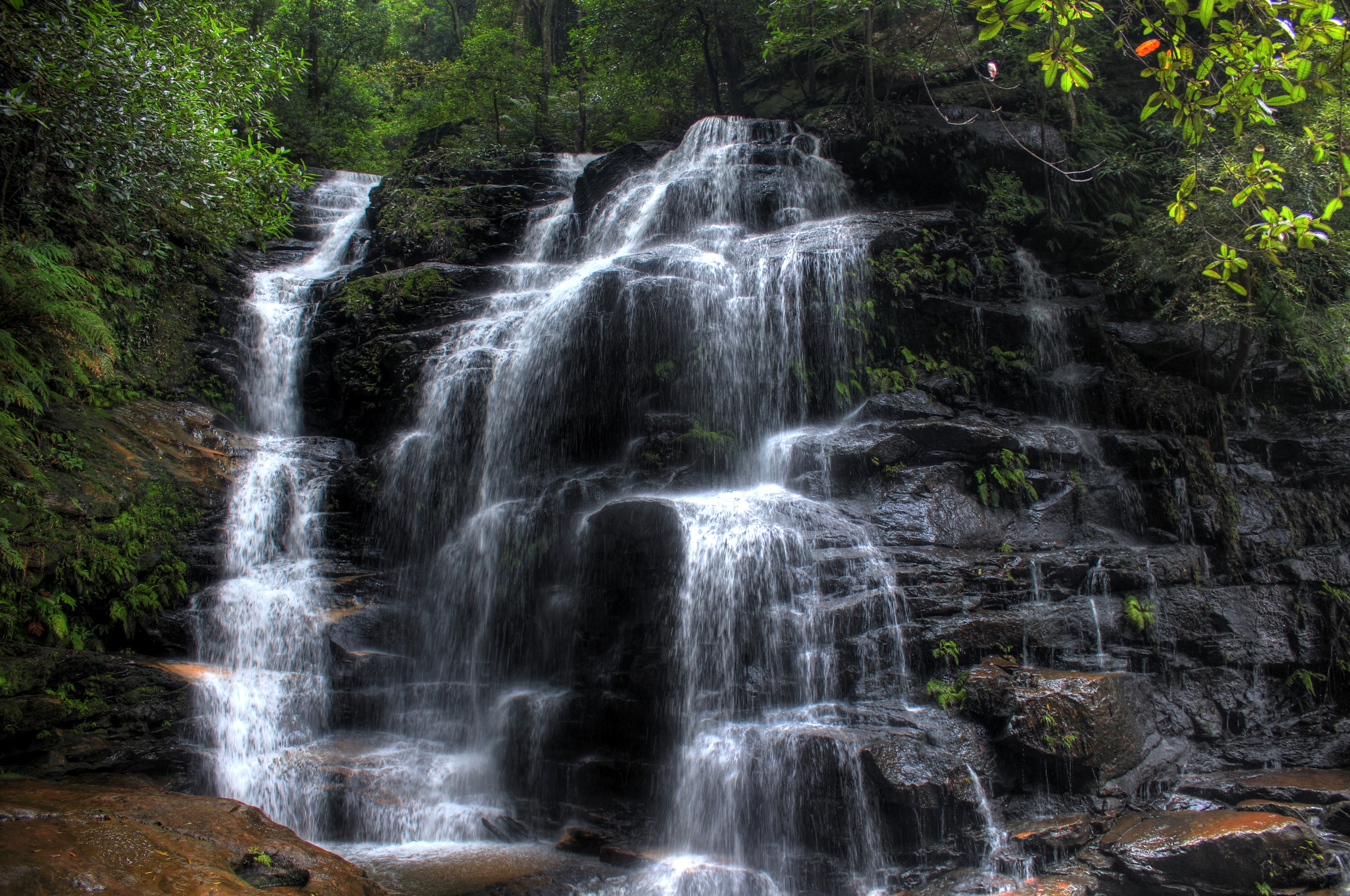 Wentworth Falls Waterfall in Australia HD Wallpaper