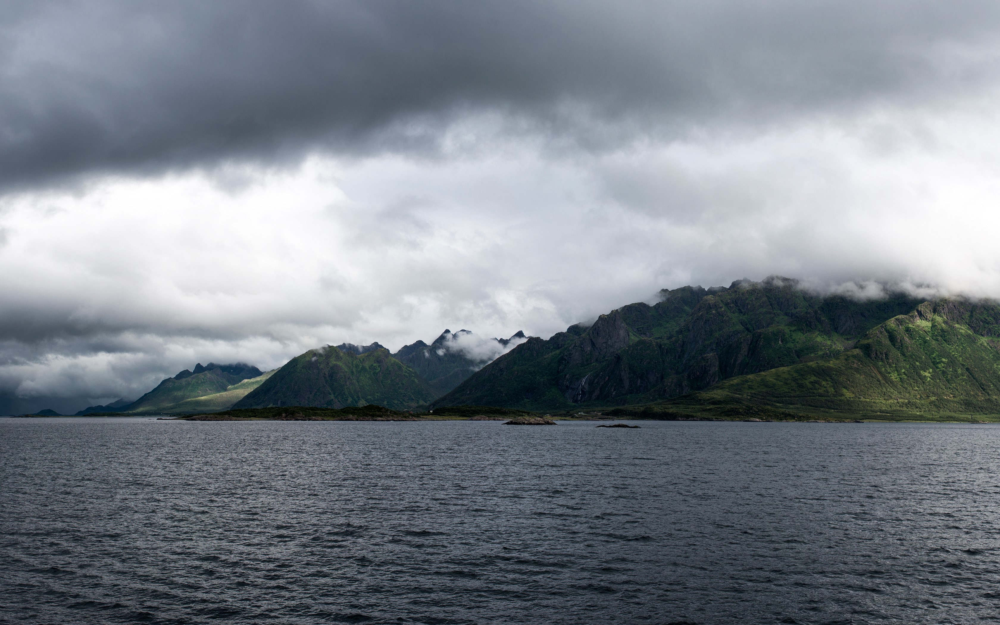 Mountains and Sea in Senja, Norway HD Wallpaper