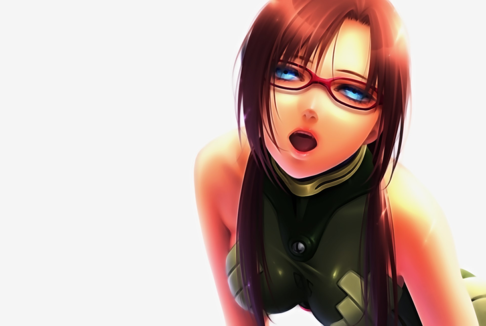 Makinami Mari Illustrious from Neon Genesis Evangelion wearing glasses HD Wallpaper