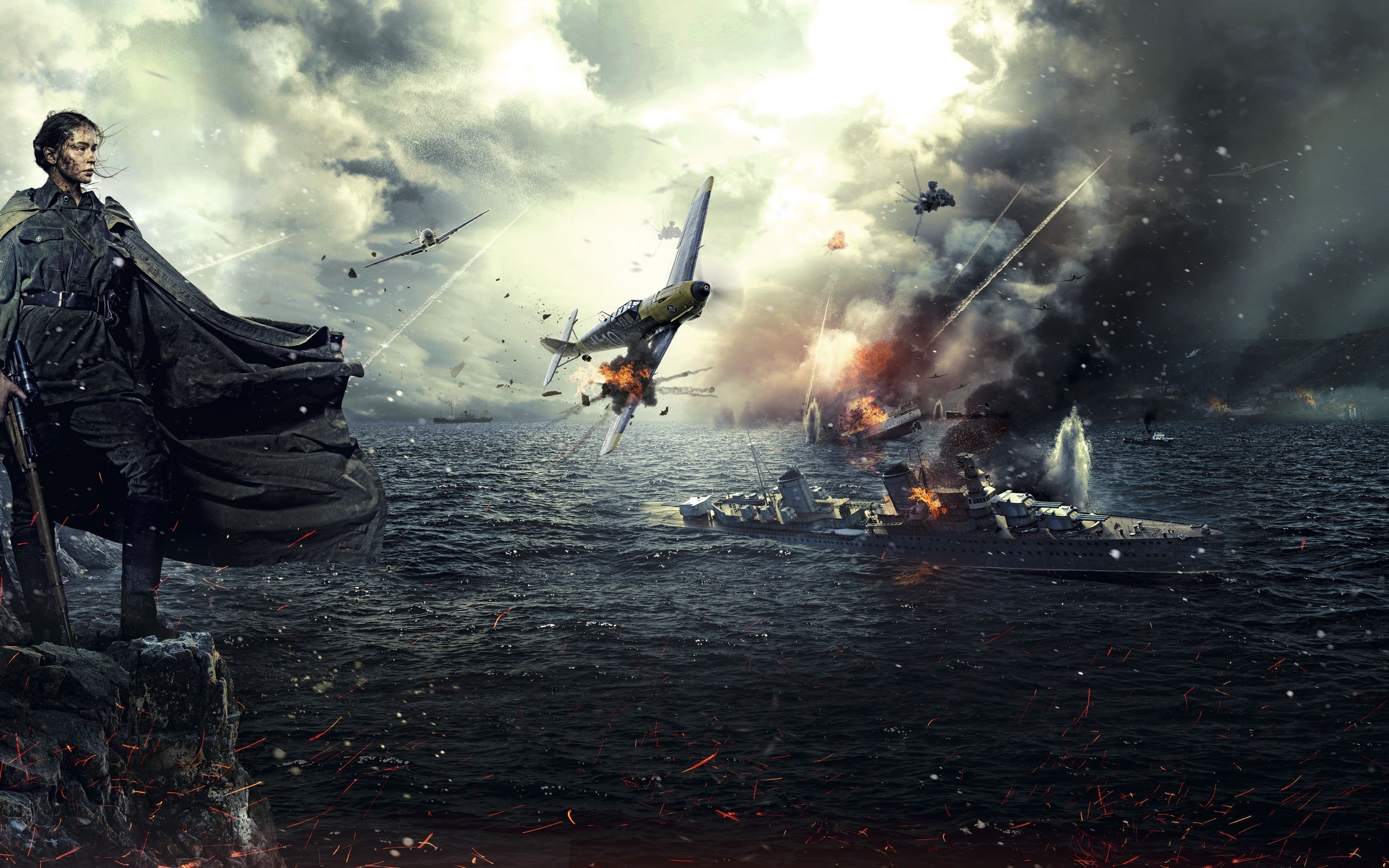 Battle for Sevastopol 2015: Soldiers, Airplanes, and Ships in Combat HD Wallpaper