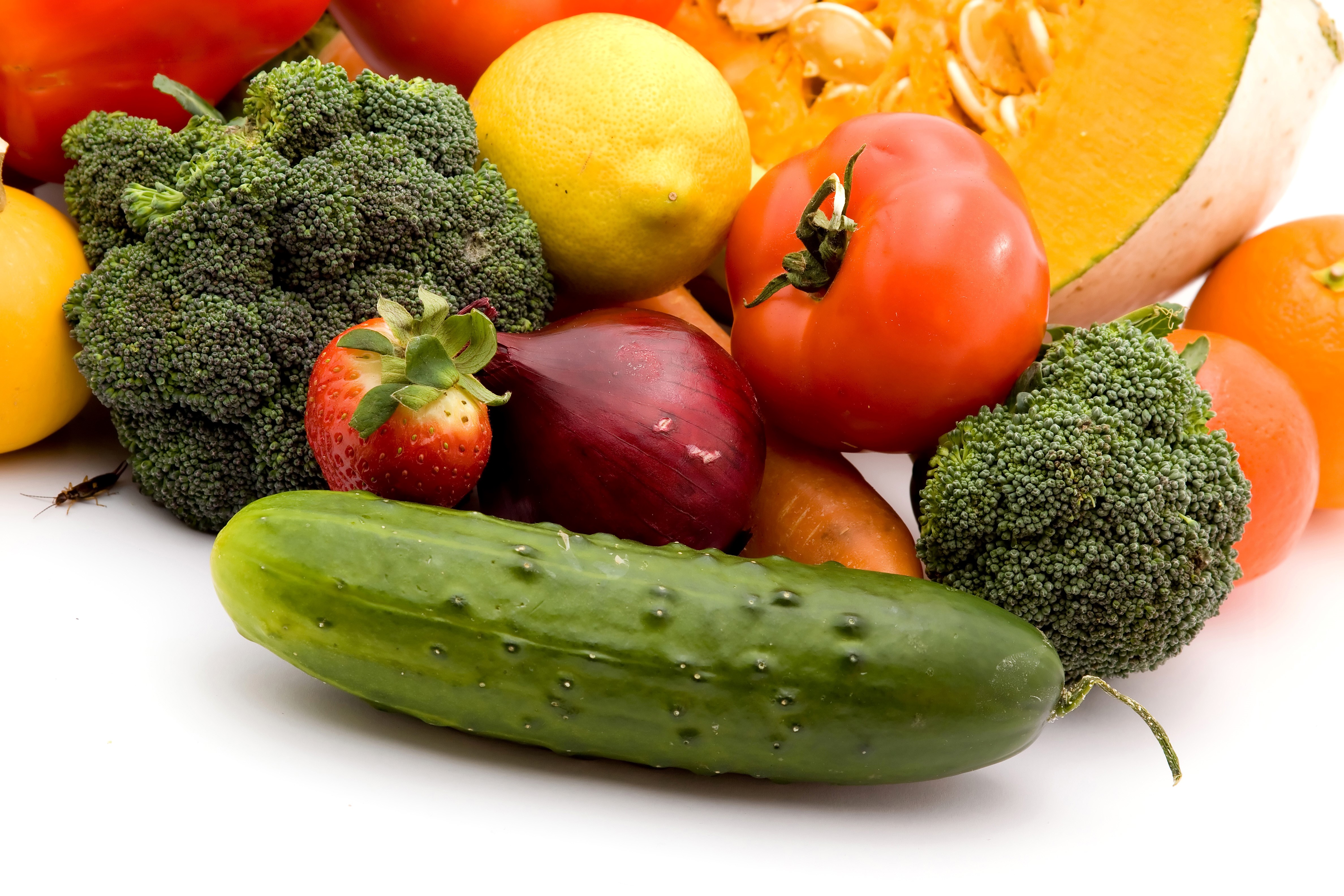 Assortment of Fresh Vegetables and Fruits HD Wallpaper