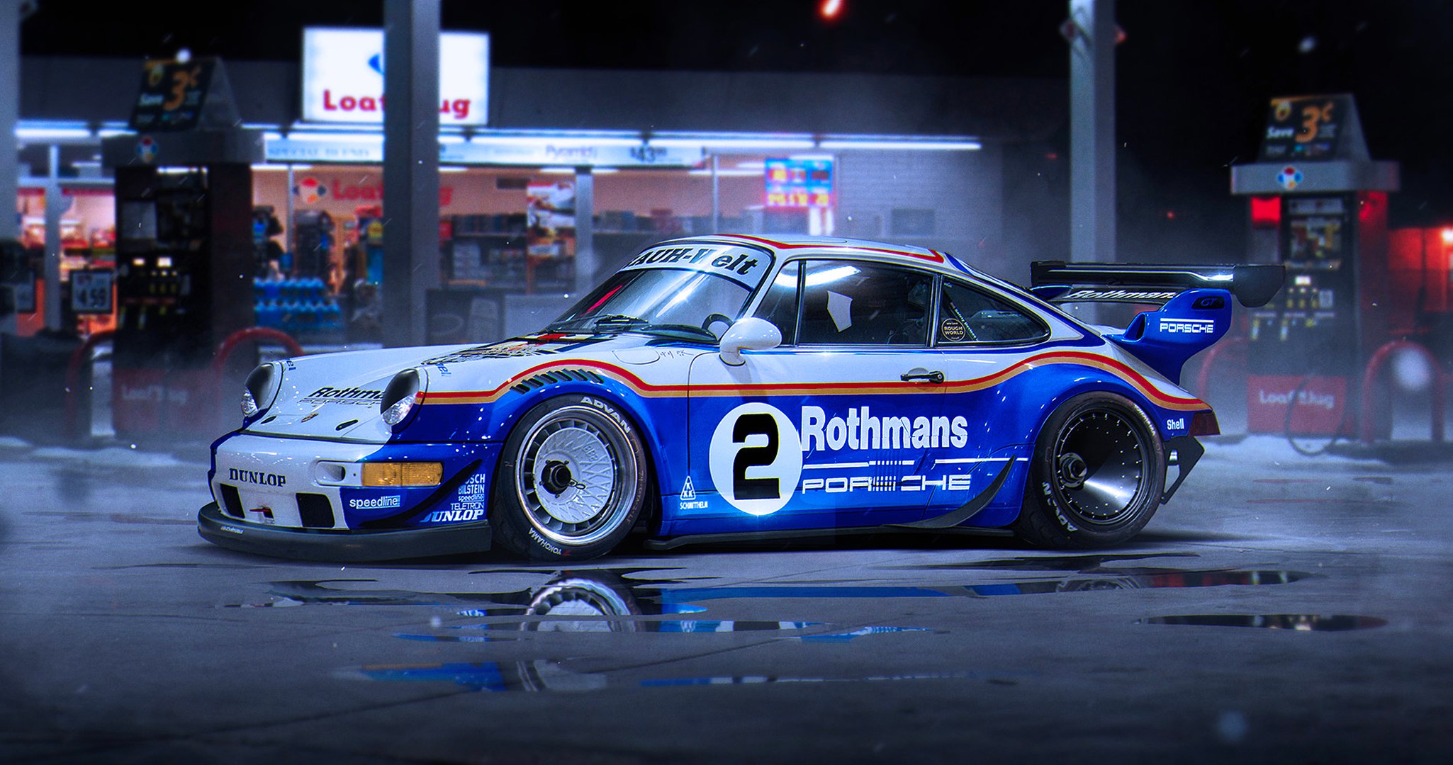Porsche 911 RWB Rothmans Race Car HD Wallpaper