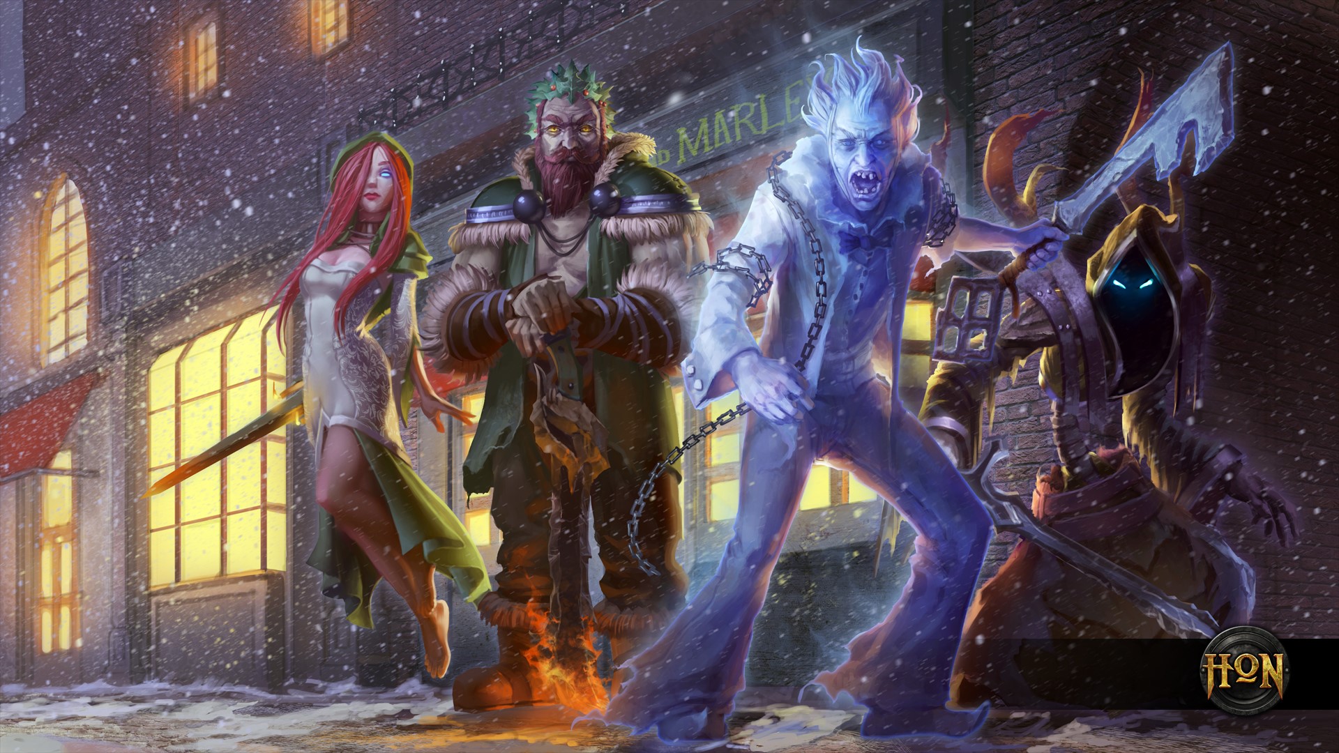 Ghosts of Christmas from Heroes of Newerth HD Wallpaper
