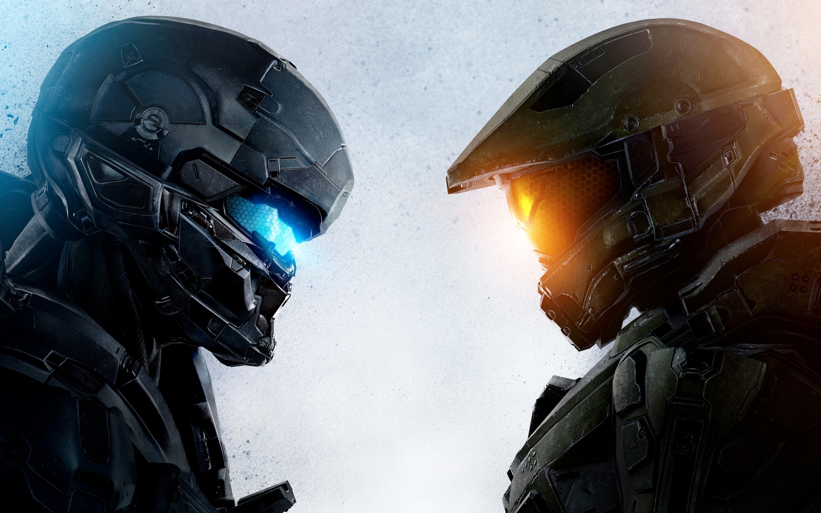 Two Halo warriors facing each other HD Wallpaper