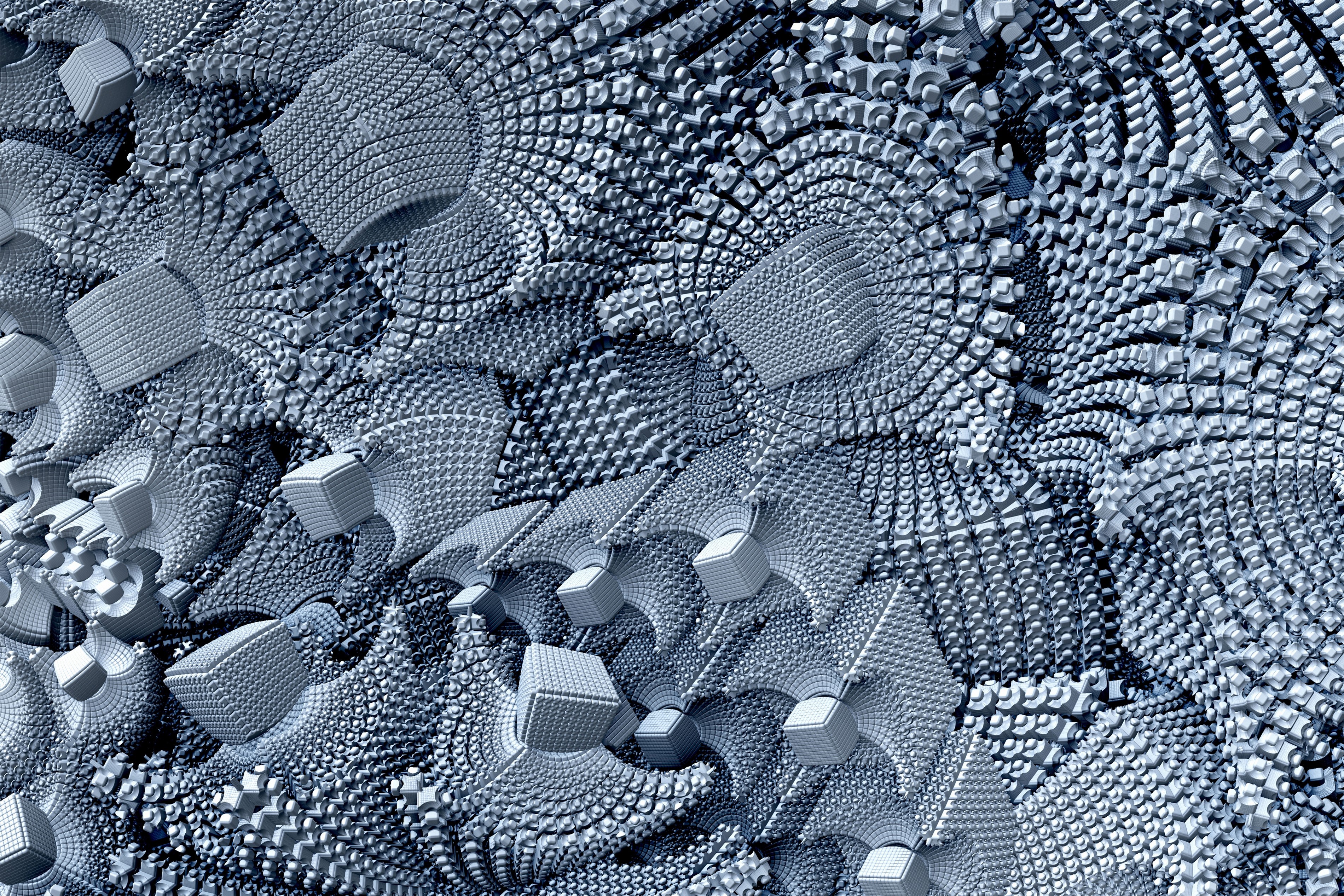 Abstract fractal pattern with geometric shapes HD Wallpaper