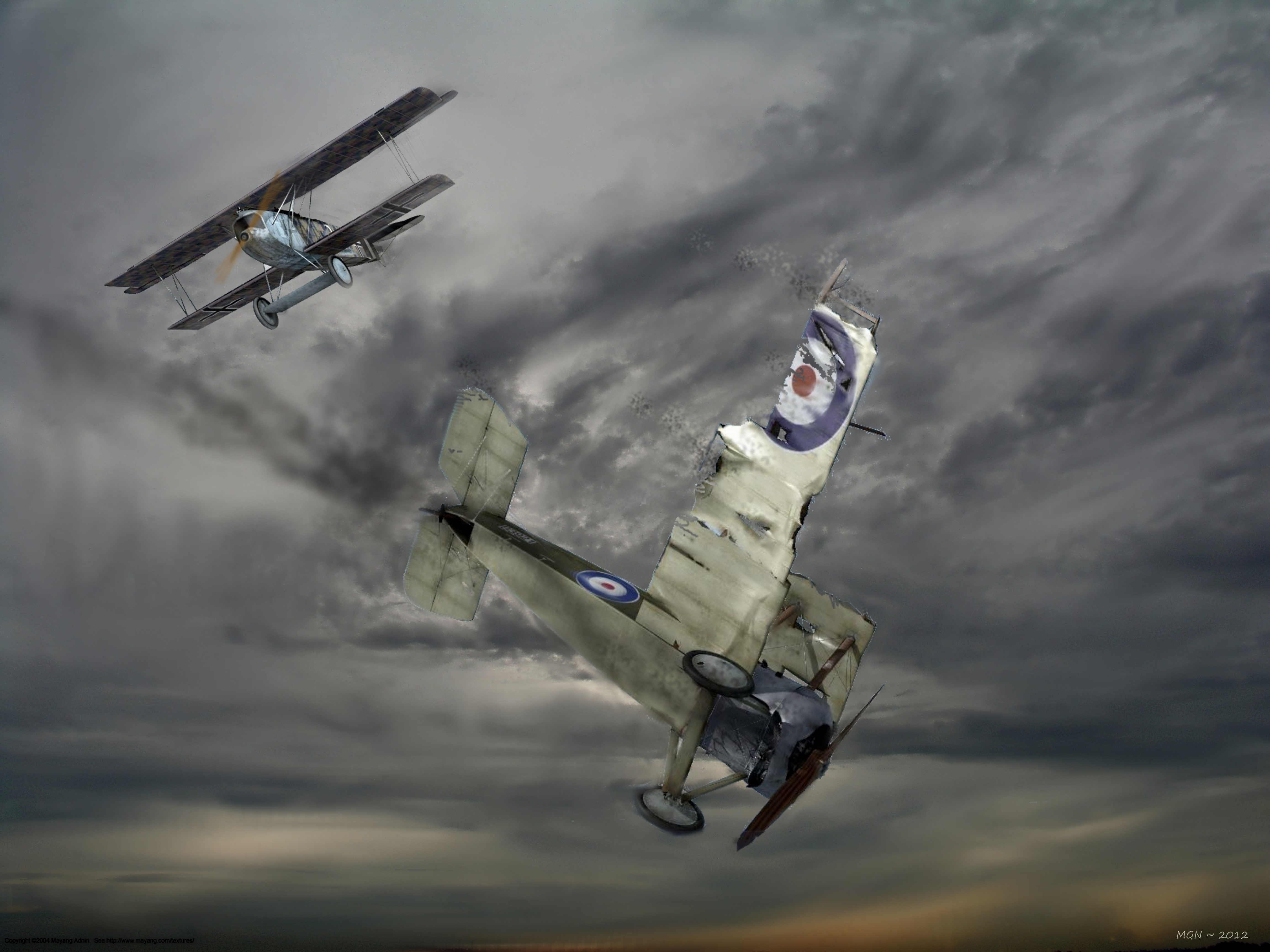 4K British Airco D.H. 2 vs German Fokker D-VII HD Wallpaper