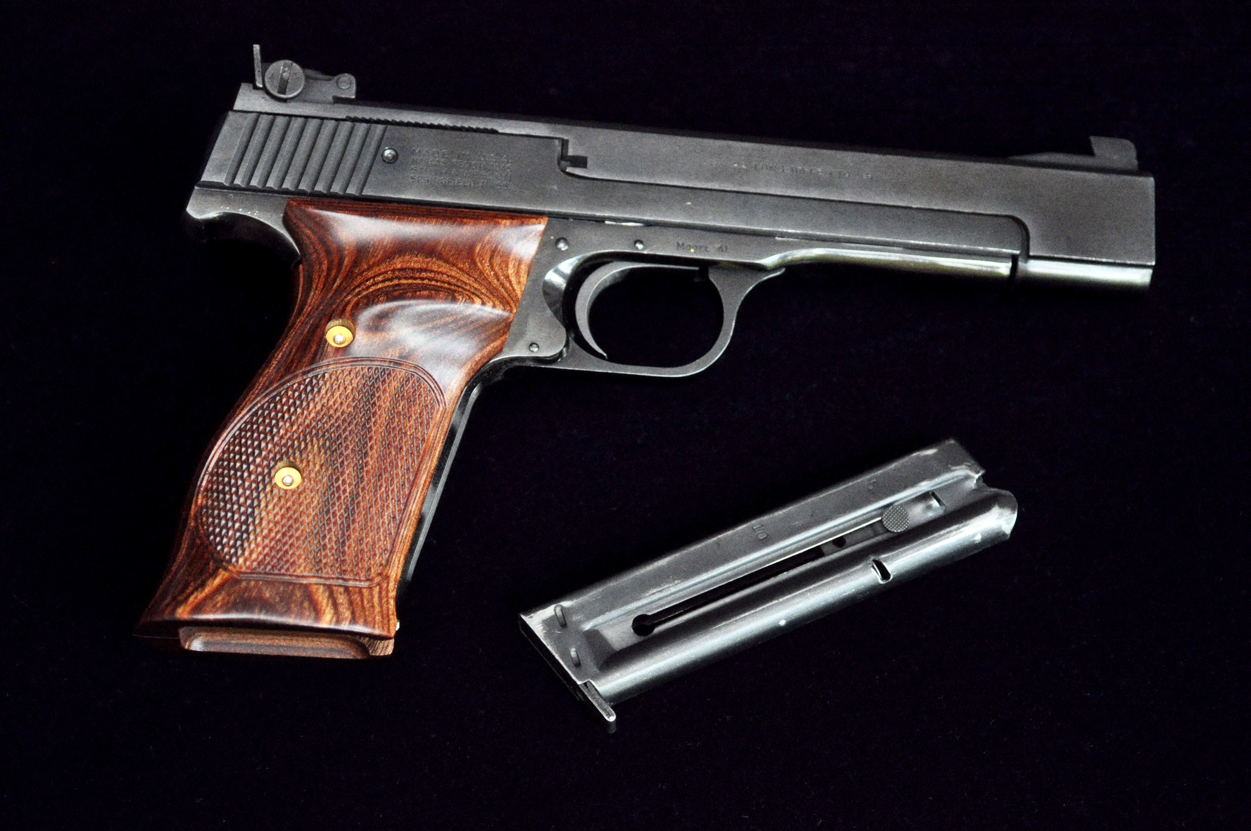 Smith and Wesson Model 41 Pistol with Magazine HD Wallpaper
