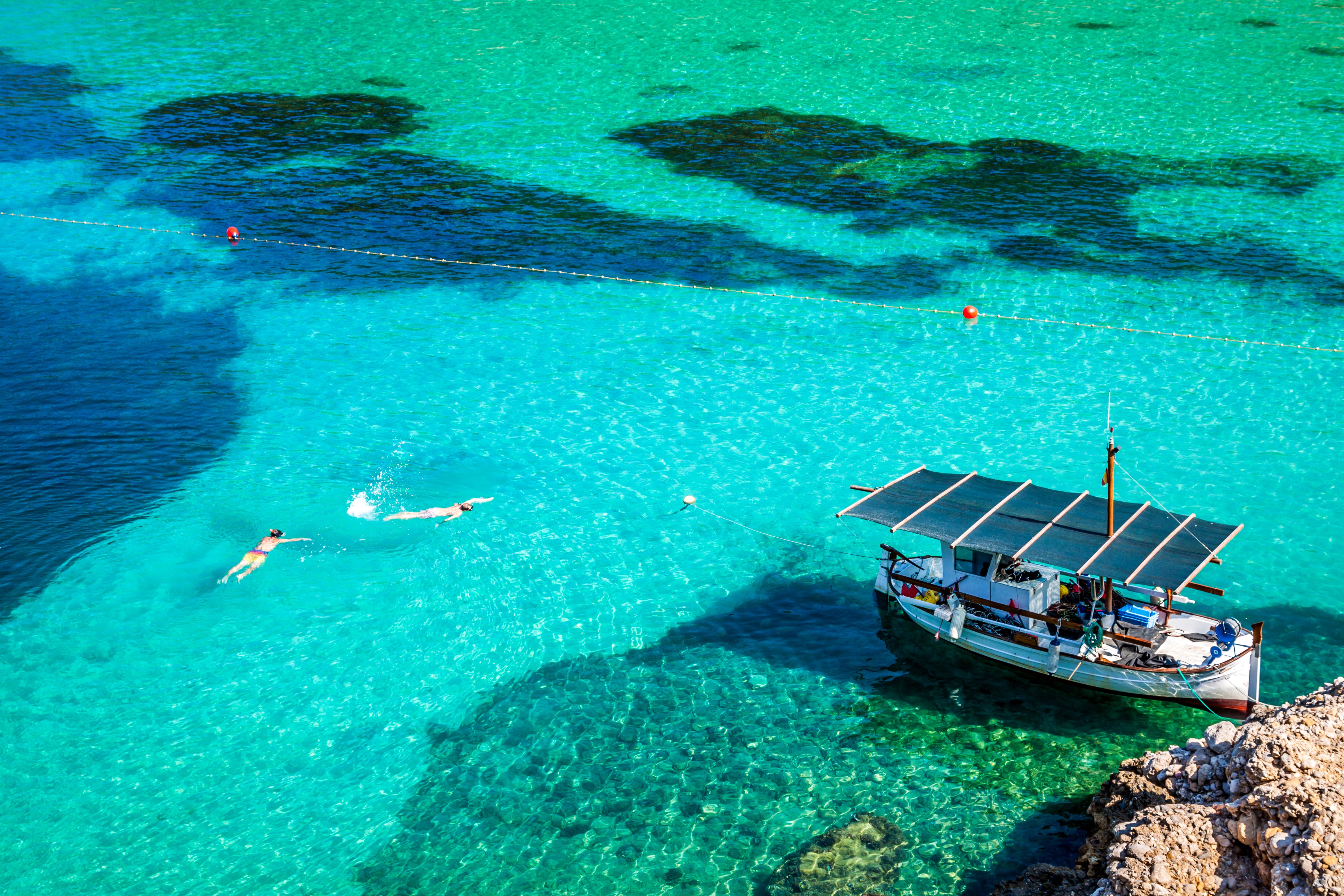 4K San Miguel Ibiza Spain Sea Motorboat HD Wallpaper