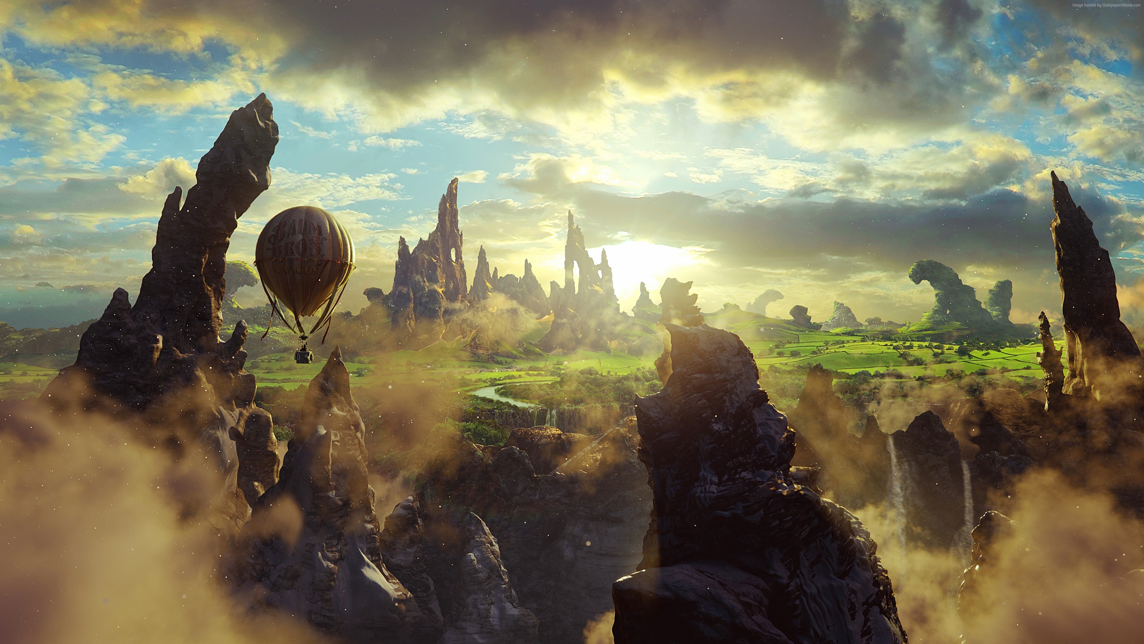 4K Oz the Great and Powerful Fantastic world Aerostat HD Wallpaper