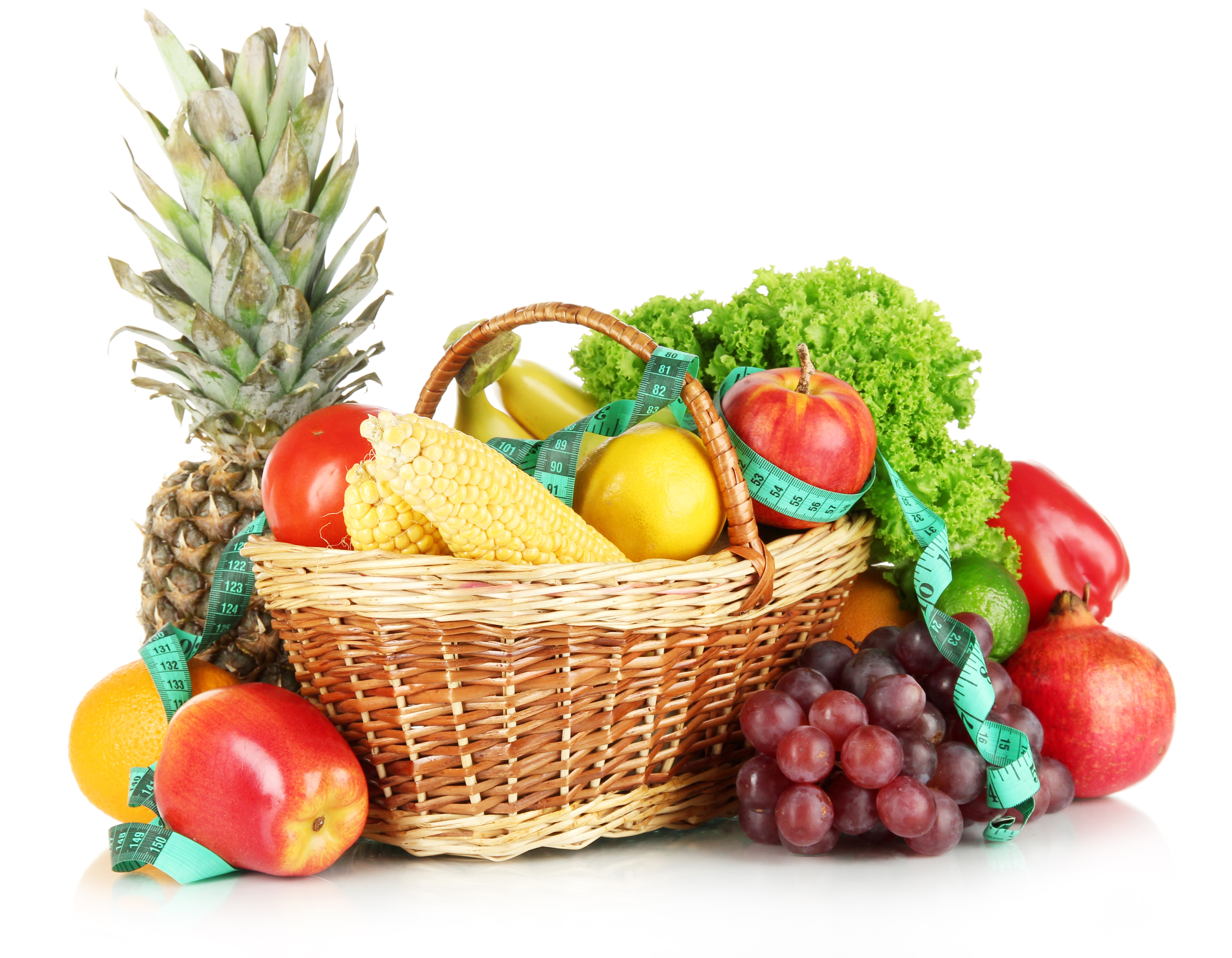 5K 6K 7K Fruit Corn Grapes Apples Pineapples HD Wallpaper