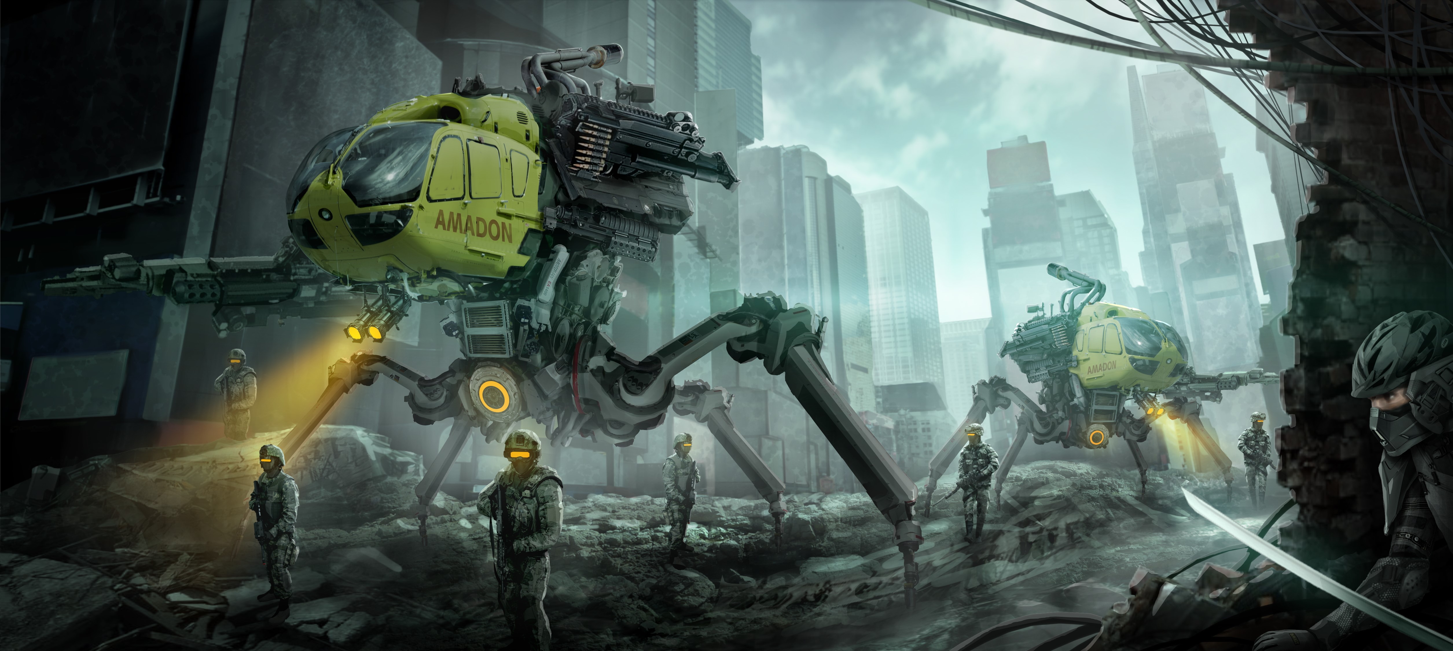 4K Technics Fantasy Soldiers HD Wallpaper