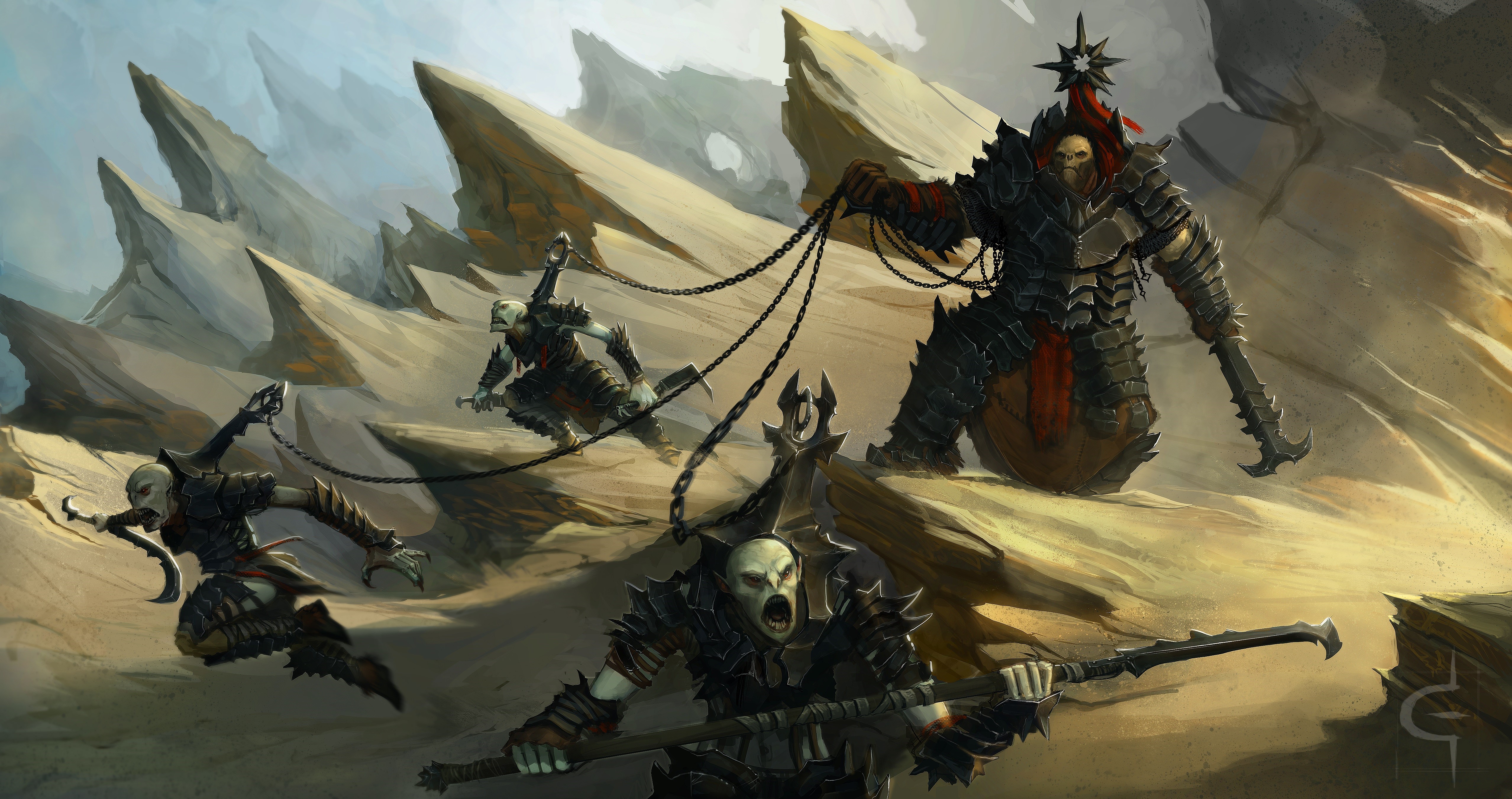 Orc Warriors in Armor HD Wallpaper