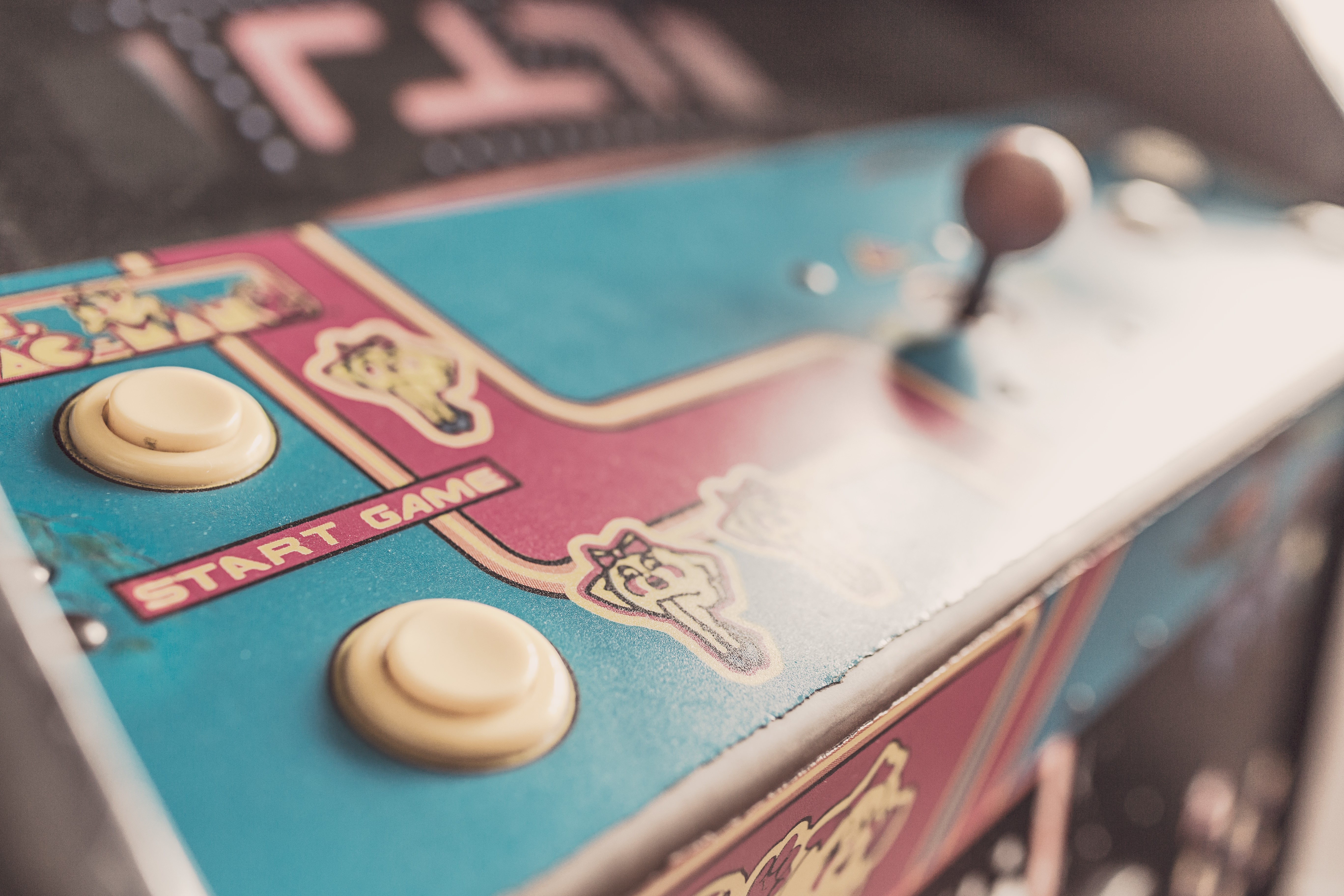 Retro Arcade Game Machine Start Game Buttons HD Wallpaper