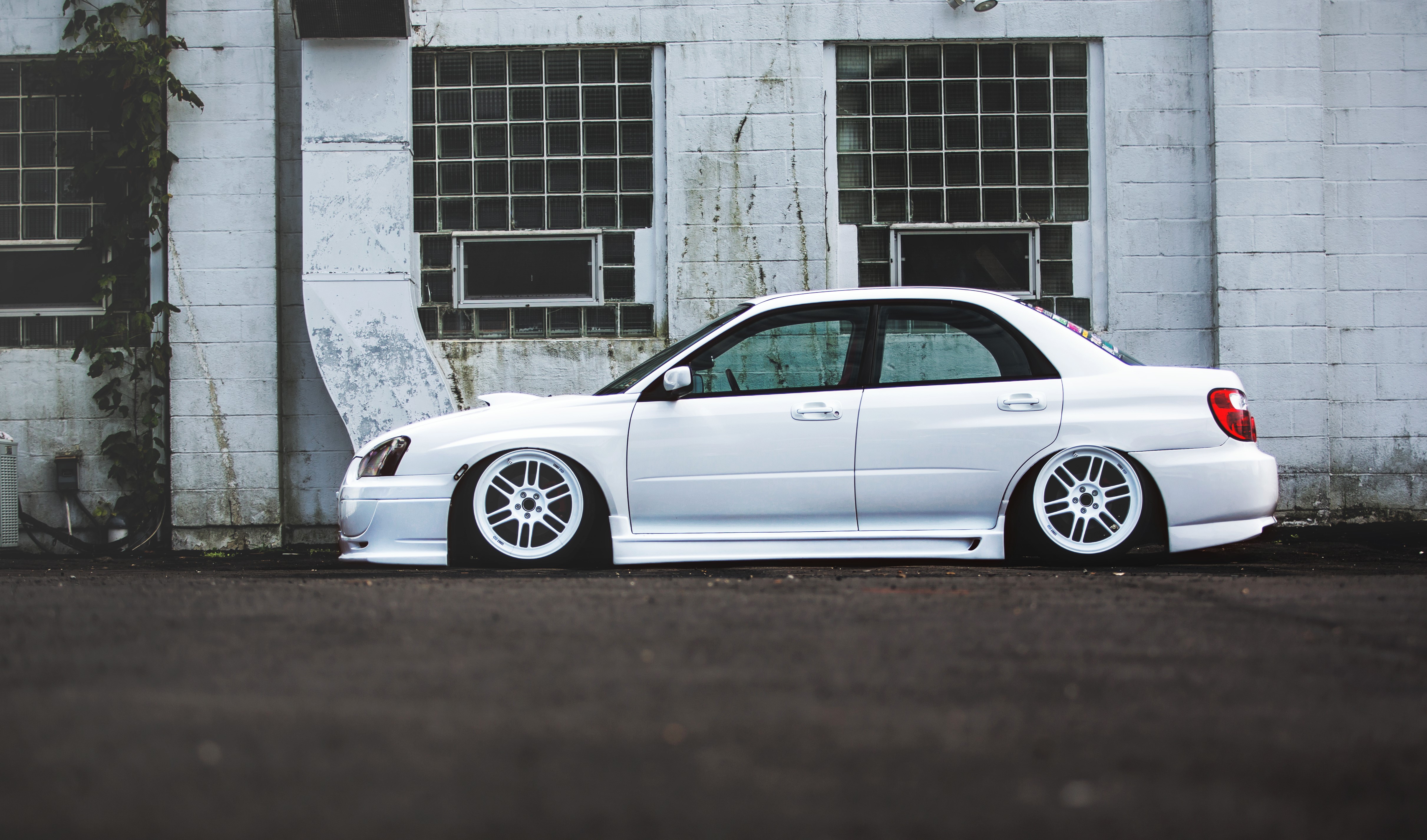 White Subaru Impreza WRX STI HD Wallpaper