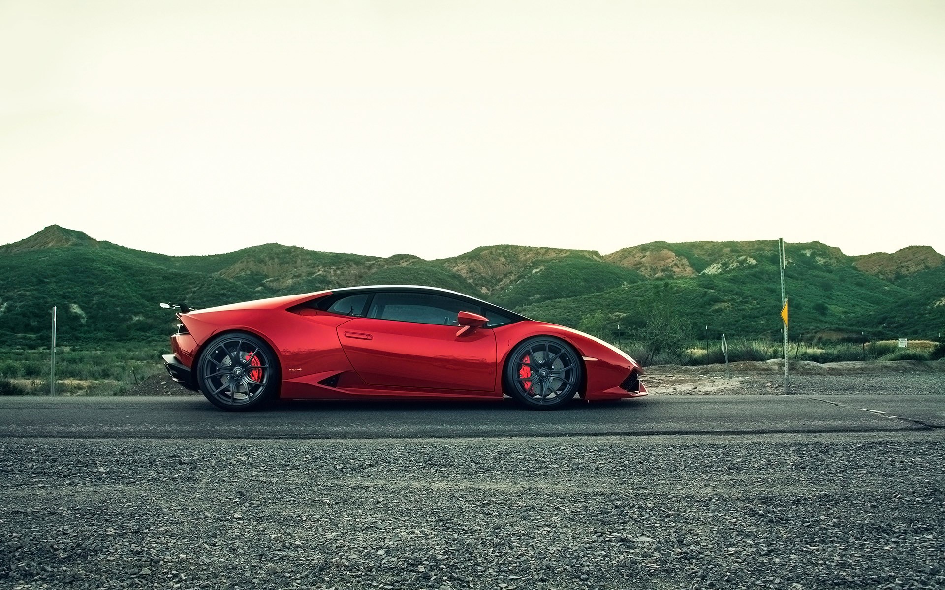 Red Lamborghini Huracan Verona Edizione by Vorsteiner on Asphalt HD Wallpaper