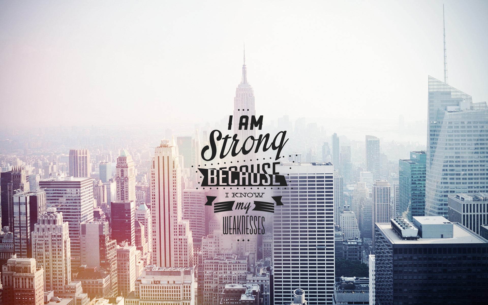 New York City Skyline with Motivational Quote HD Wallpaper