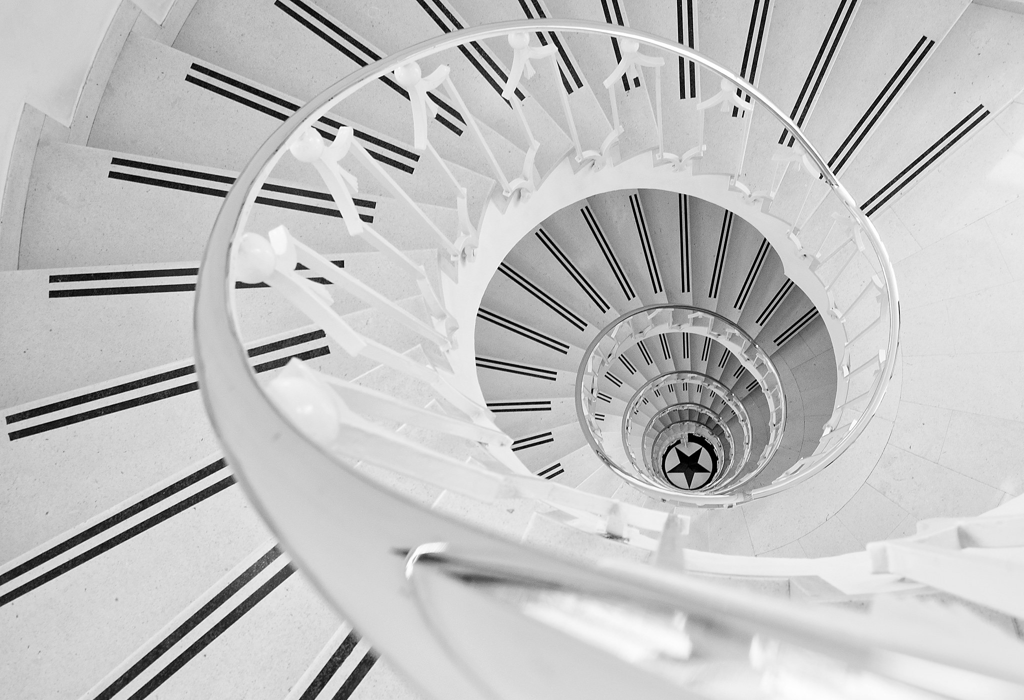 Spiral Staircase with Star Emblem HD Wallpaper