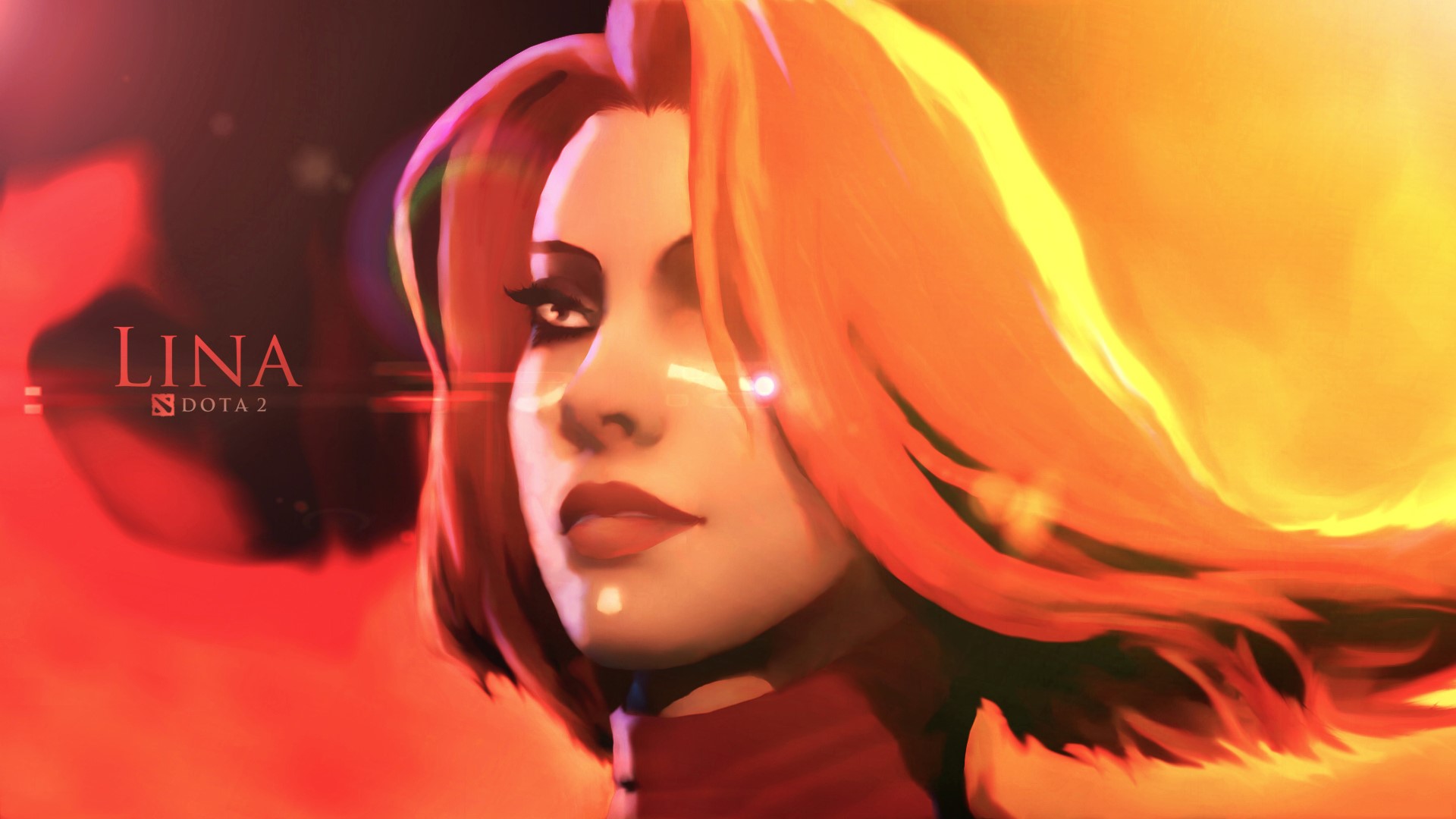 Lina from Dota 2 HD Wallpaper