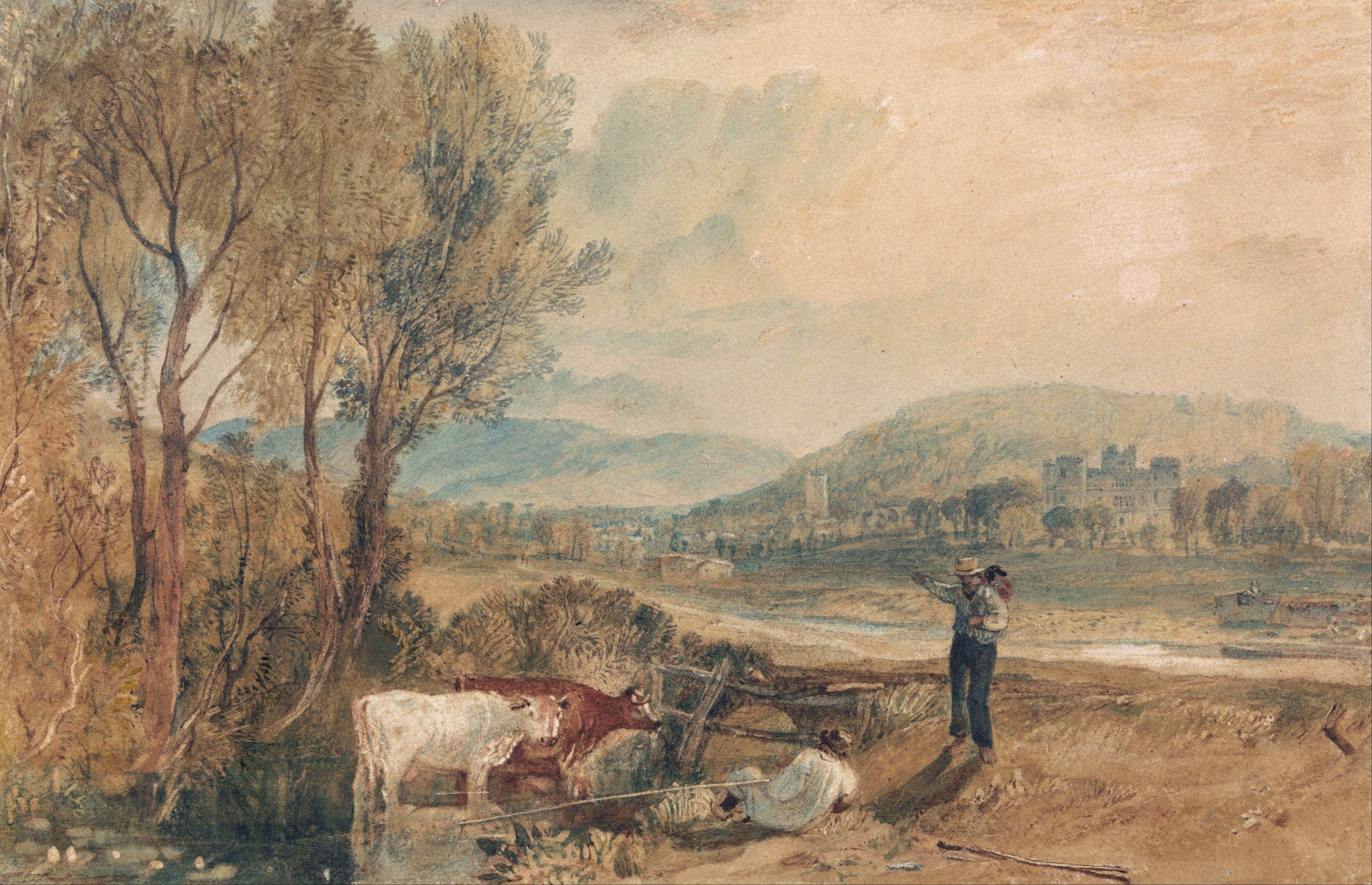 William Turner Lulvort Dorset Pictorial art Cow HD Wallpaper