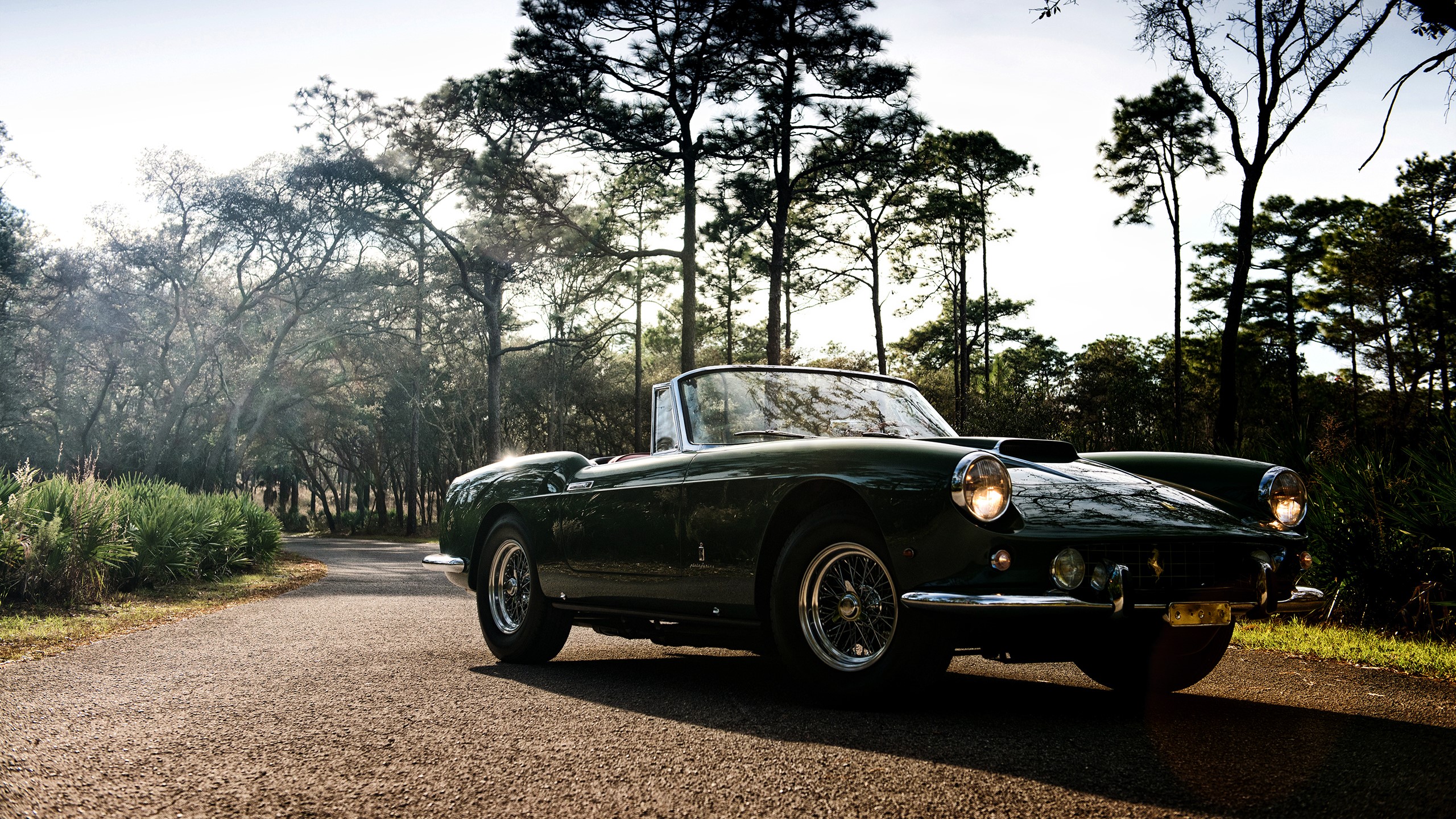 Green 1961 Ferrari Superamerica 400 SWB Cabriolet HD Wallpaper