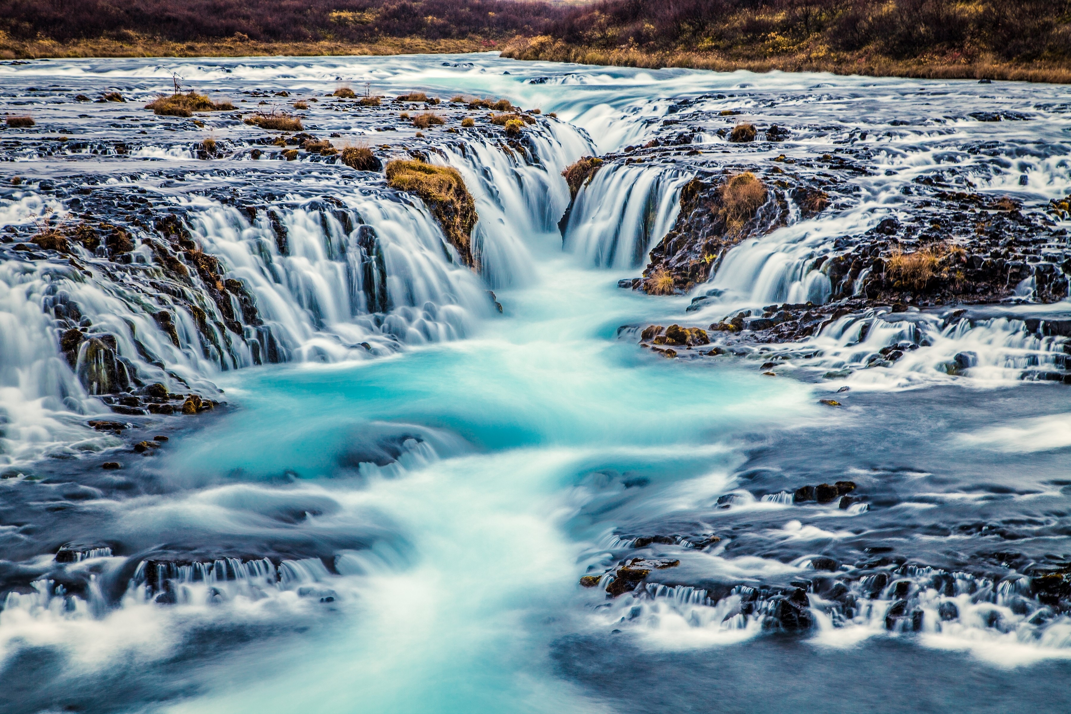 Bruarfoss Waterfall in Iceland HD Wallpaper