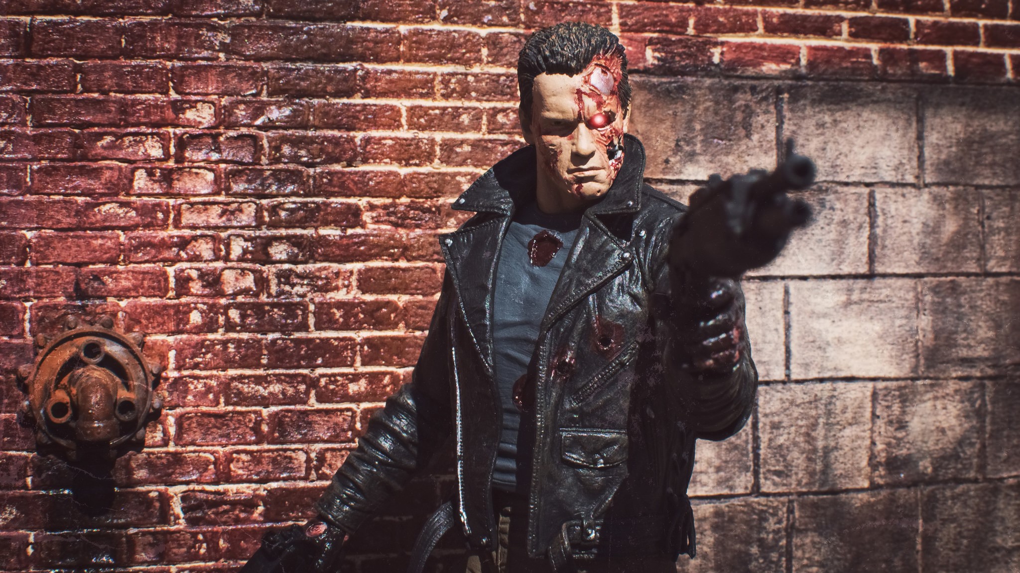 Terminator T-800 from Terminator Genisys with Shotgun HD Wallpaper